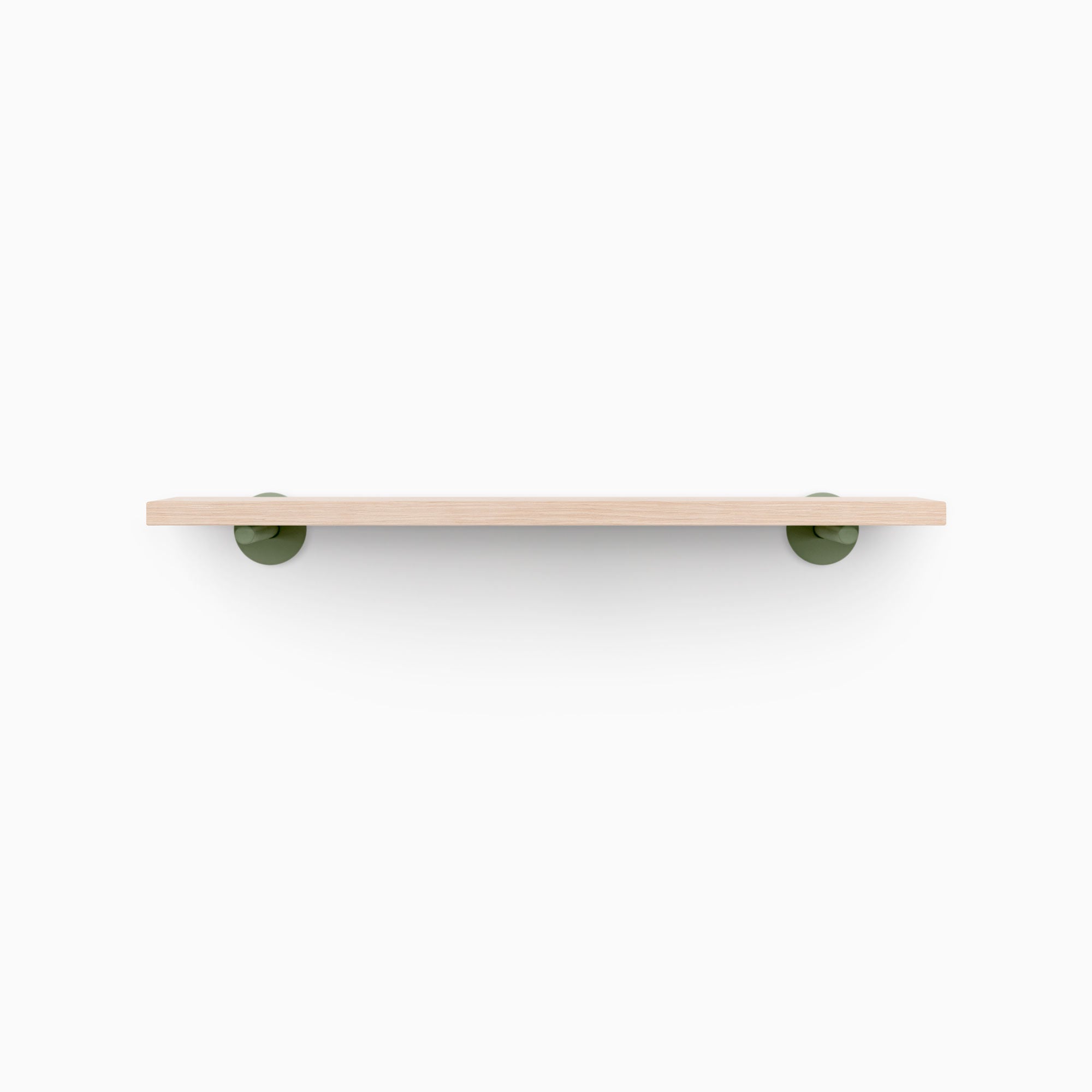 Roderick Glazed White Oak Wall Shelf - Rustic Floating Shelf for Living Room, Kitchen, Bathroom & Office Decor