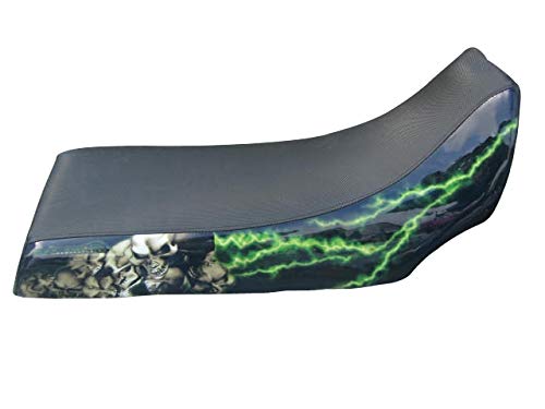 Premium VPS Seat Cover for Yamaha Banshee - Durable Green Lightning Design | ATV & Off-Road Motorcycle Accessories | Perfect for Trail Riding & Outdoor Adventures