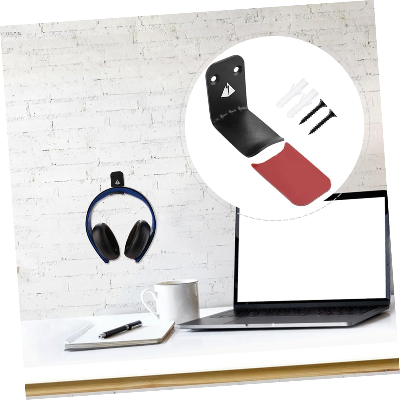 Best Wall Mounted Headphone Stand Hook - Space Saving Headphone Hanger Holder for Gaming Headsets & Controllers - Perfect for Home Office, Gaming Setup & Studio Organization