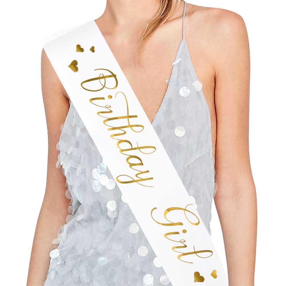 Birthday Girl Sash - Sparkly Birthday Party Sash for Women & Girls | Perfect for Birthday Celebrations, Bachelorette Parties & Special Occasions