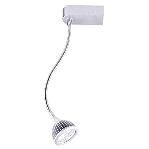 3W LED Ceiling Directional Spotlight - Adjustable Track Rail Bar Light for Home & Gallery Lighting (Silver, Pure White) | Perfect for Accent Lighting, Art Display, and Retail Showcase