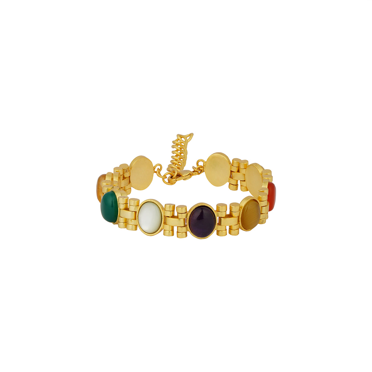 Power Moves Navratna Bracelet - Authentic 9 Gemstone Healing Bracelet for Energy & Balance | Perfect for Meditation, Yoga & Spiritual Wellness