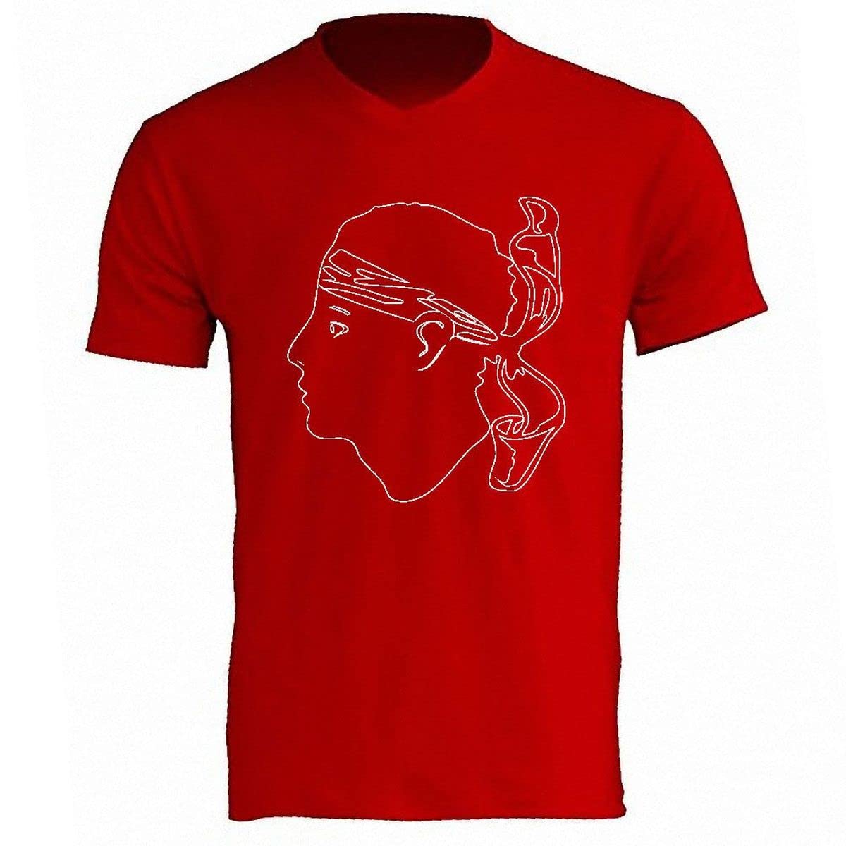 Corsica Red Cotton T-Shirt for Men - XL Size - Comfortable Fit - Perfect for Casual Wear & Outdoor Activities