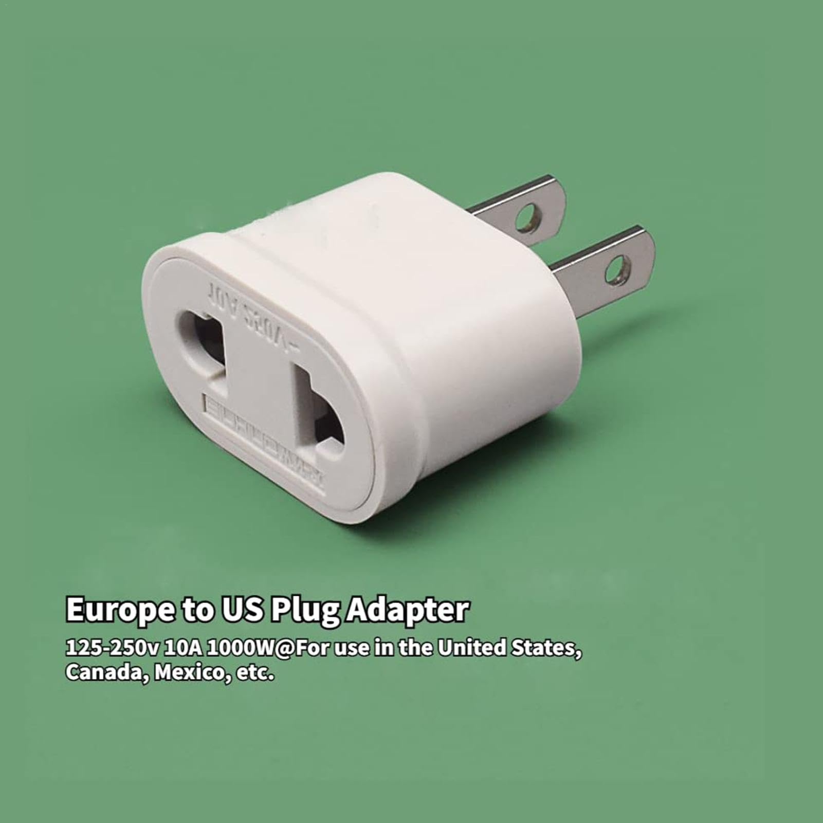 Universal Travel Plug Adapter - Worldwide Compatible Power Converter with US Standard Charger | Compact & Flameproof Design for Europe, Asia, Australia | Ideal for Business Travel, Vacations & International Trips | Charge Laptops, Phones & Devices Anywhere