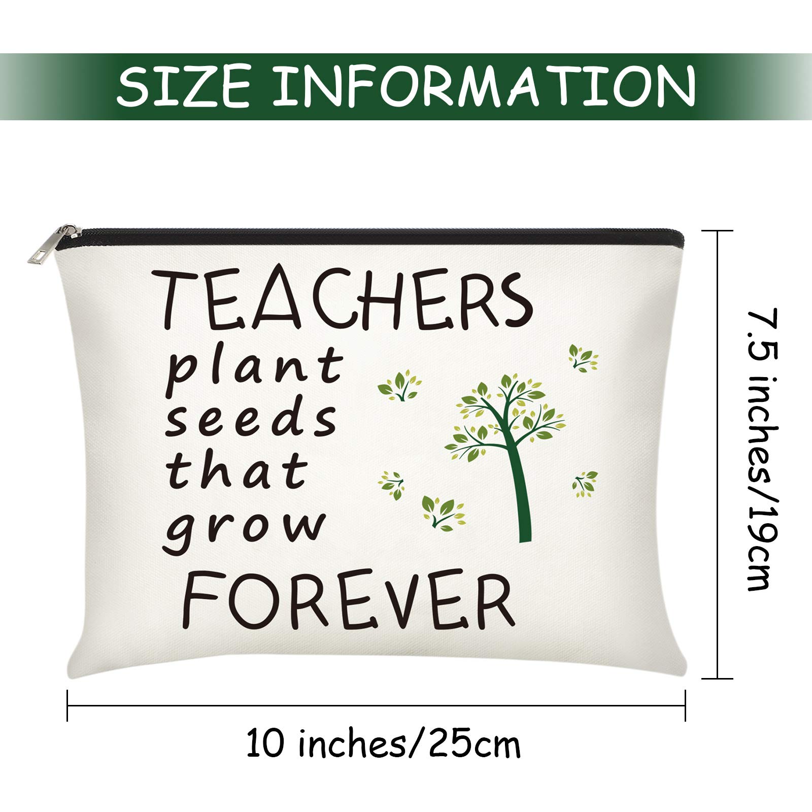 Frienda 2 Pcs Teacher Appreciation Makeup Bags - Graduation Birthday Gifts for Women