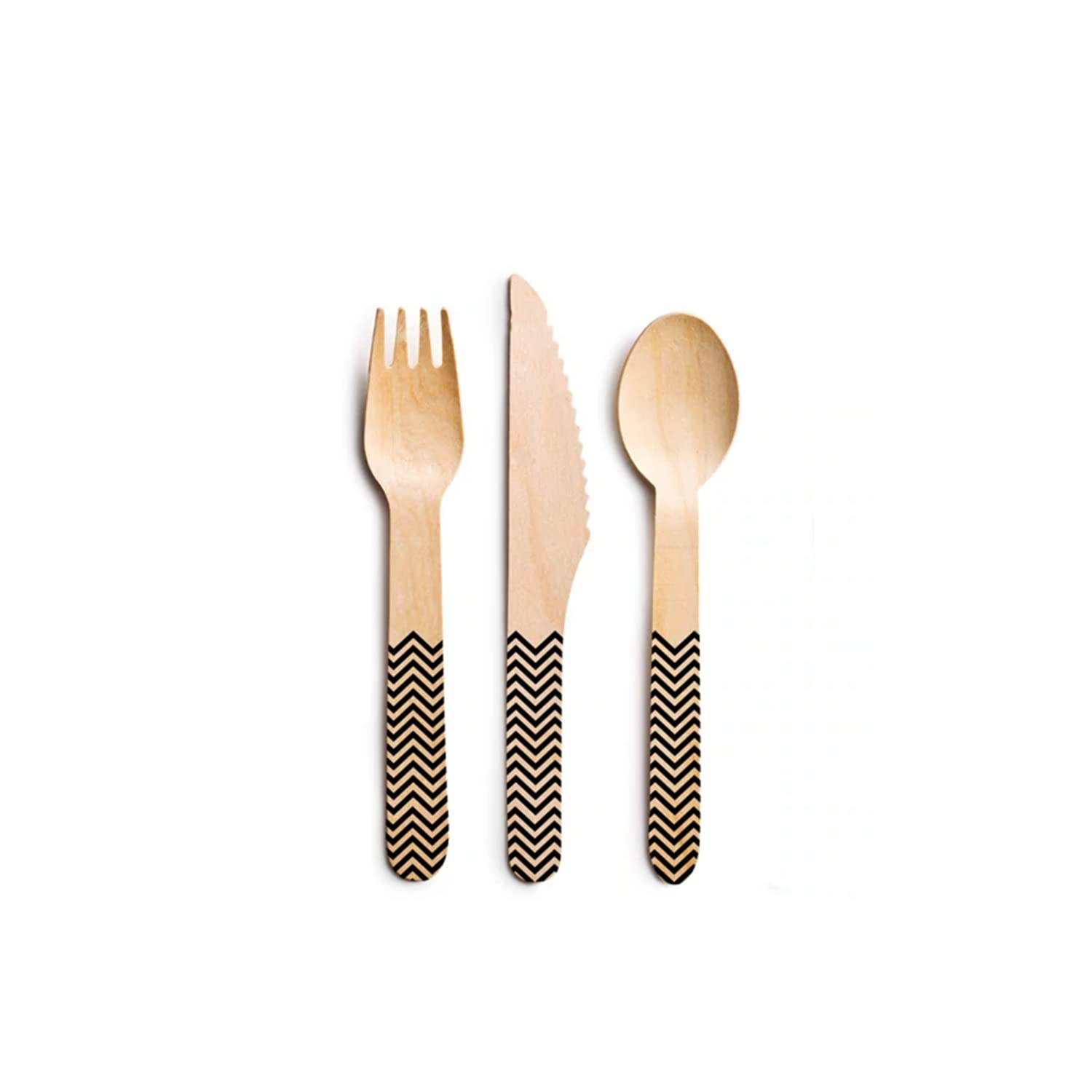 Eco-Friendly Disposable Wooden Cutlery Set - 150 Pieces Biodegradable Utensils (50 Spoons, 50 Forks, 50 Knives) for Wedding, Party, Picnic & Outdoor Dining - Sustainable Flatware Alternative
