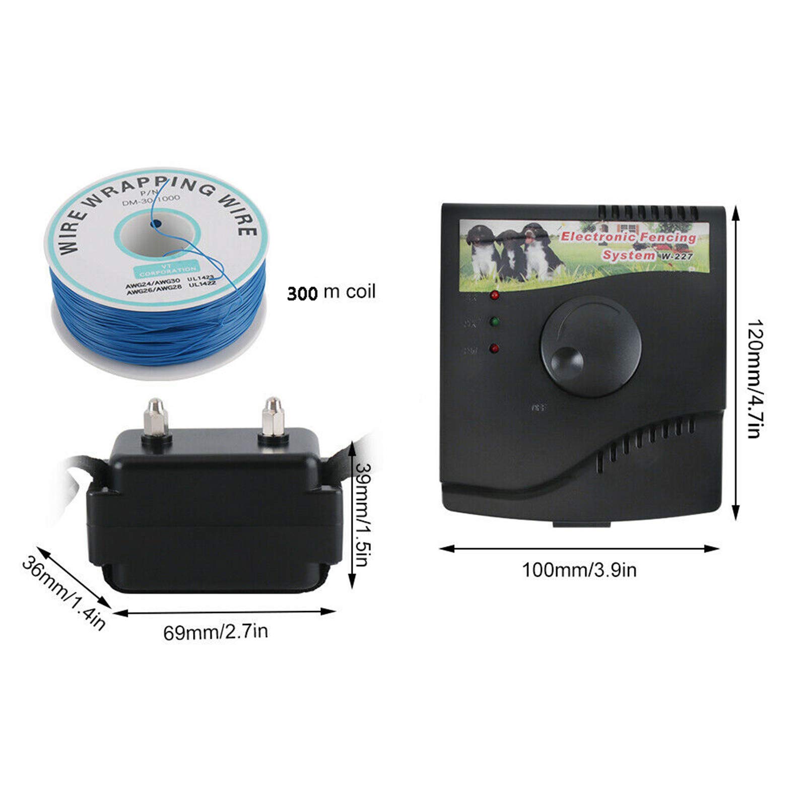 Electric Dog Fence System - Safe & Effective Above Ground & Underground Pet Containment for Small, Medium & Large Dogs | Rechargeable Waterproof Collar Receiver | Works for 2 Dogs | Perfect for Backyard, Farm & Outdoor Dog Training