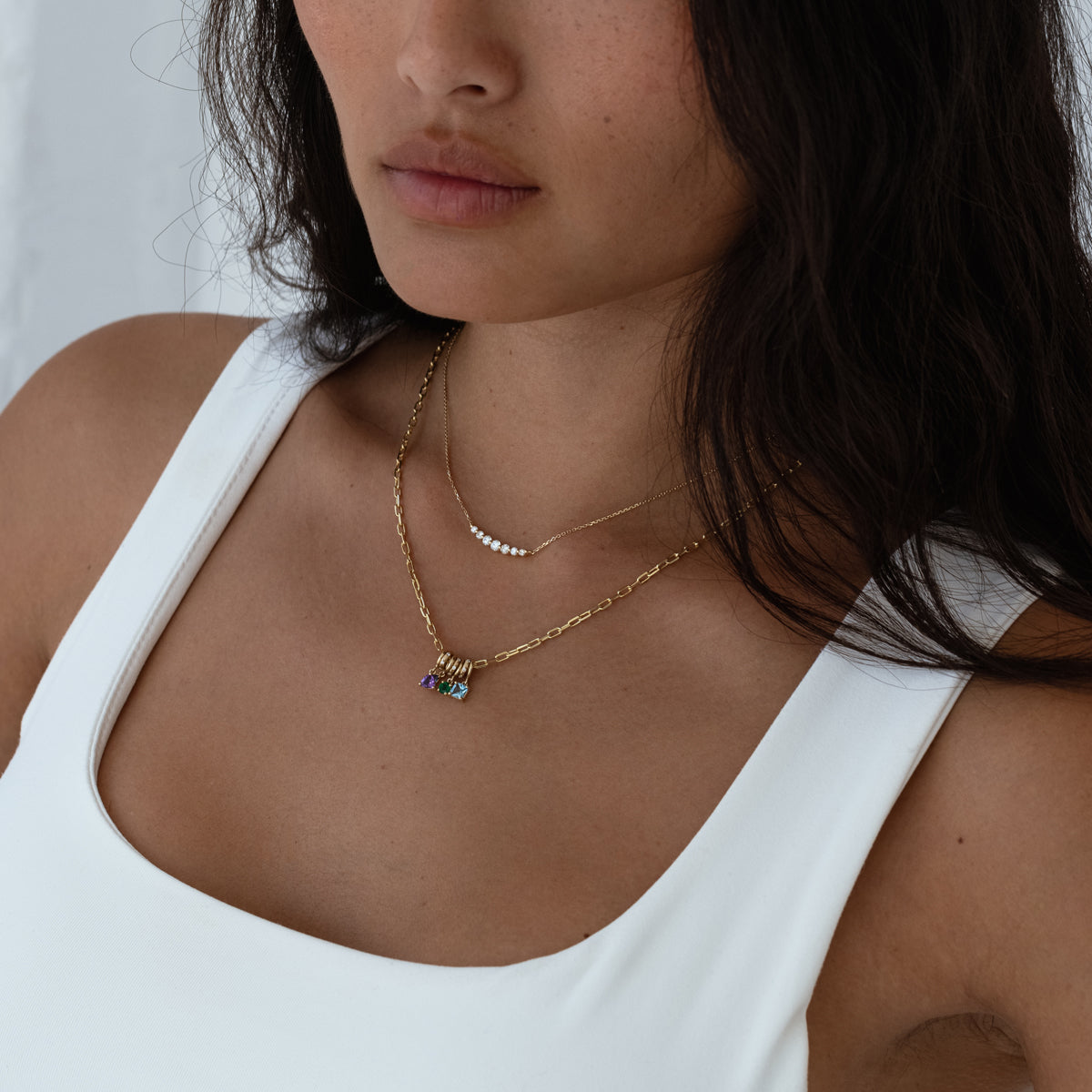 Birthstone Charms Necklace - Personalized Zodiac Jewelry for Women | Perfect Gift for Birthday, Anniversary & Mother's Day | Everyday Wear & Special Occasions