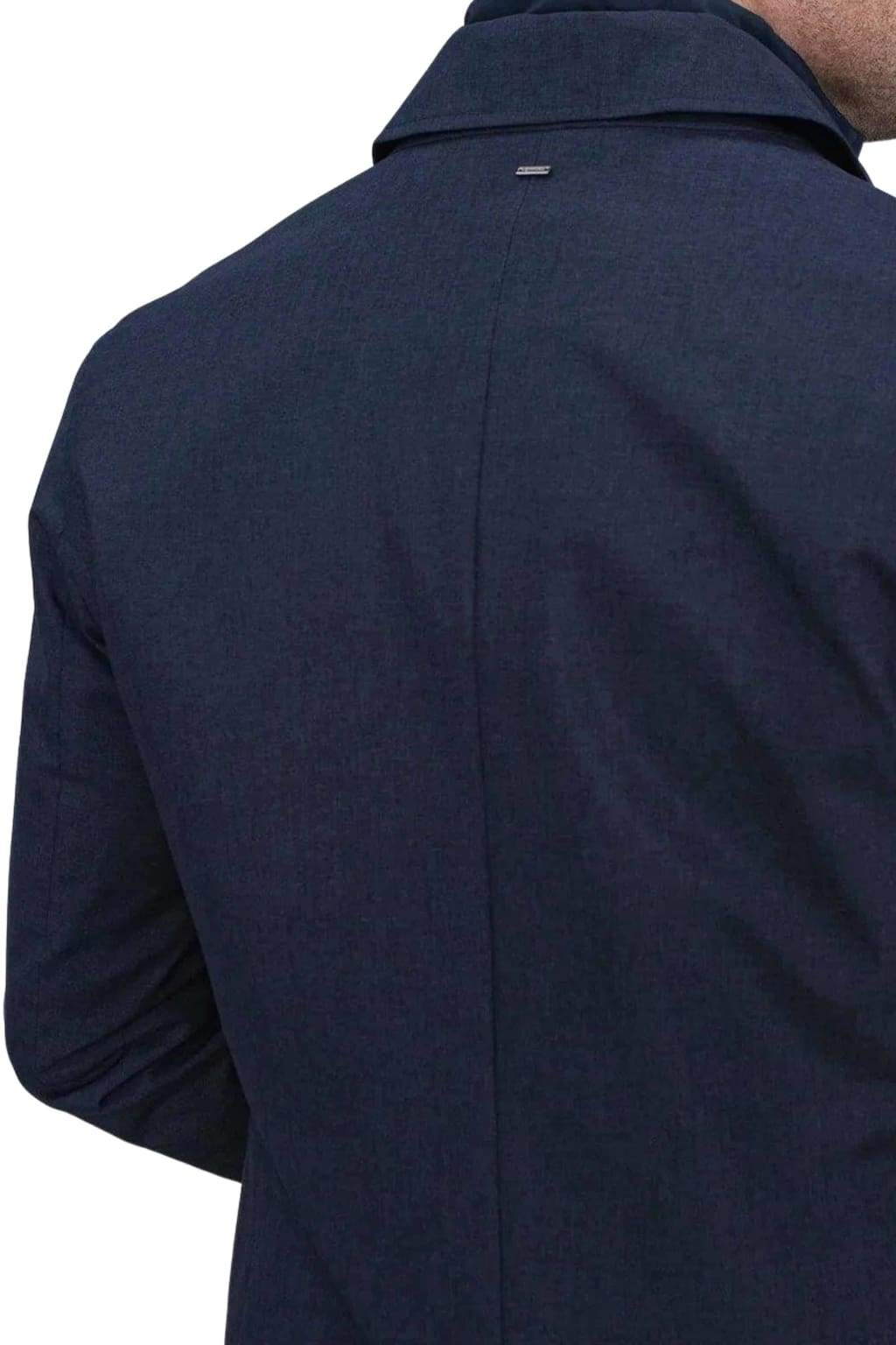 Cavani Men's Brando Navy Mac Coat - Waterproof Trench Coat for Business & Casual Wear | Perfect for Office, Travel & Outdoor Activities