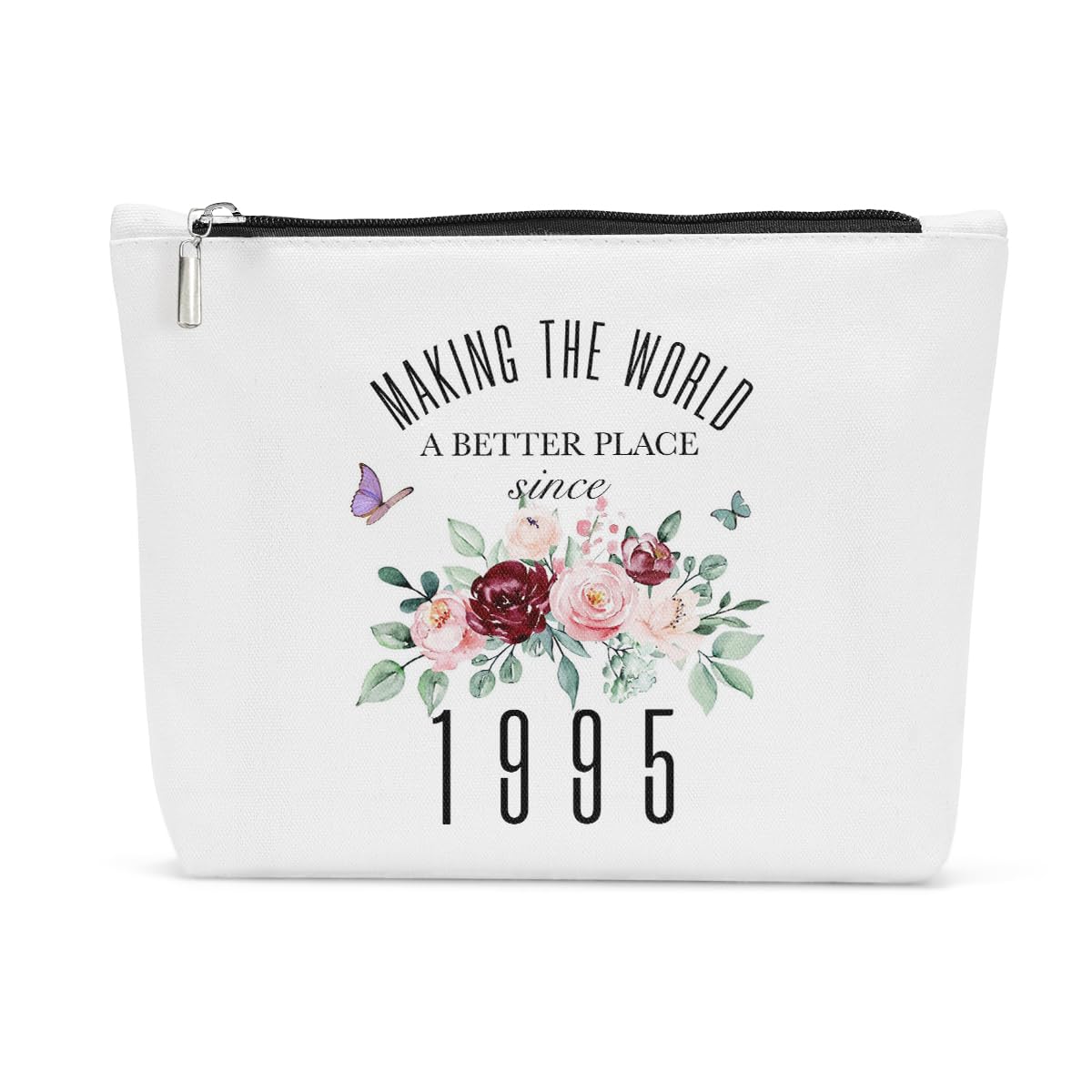**JIUWEIHU 30th Birthday Gifts for Women - Personalized Cosmetic Bag Since 1995 - Perfect Gift for Sister, Friend, Colleague, Girlfriend, Daughter, Niece - Ideal for Travel, Makeup Storage & Special Occasions**