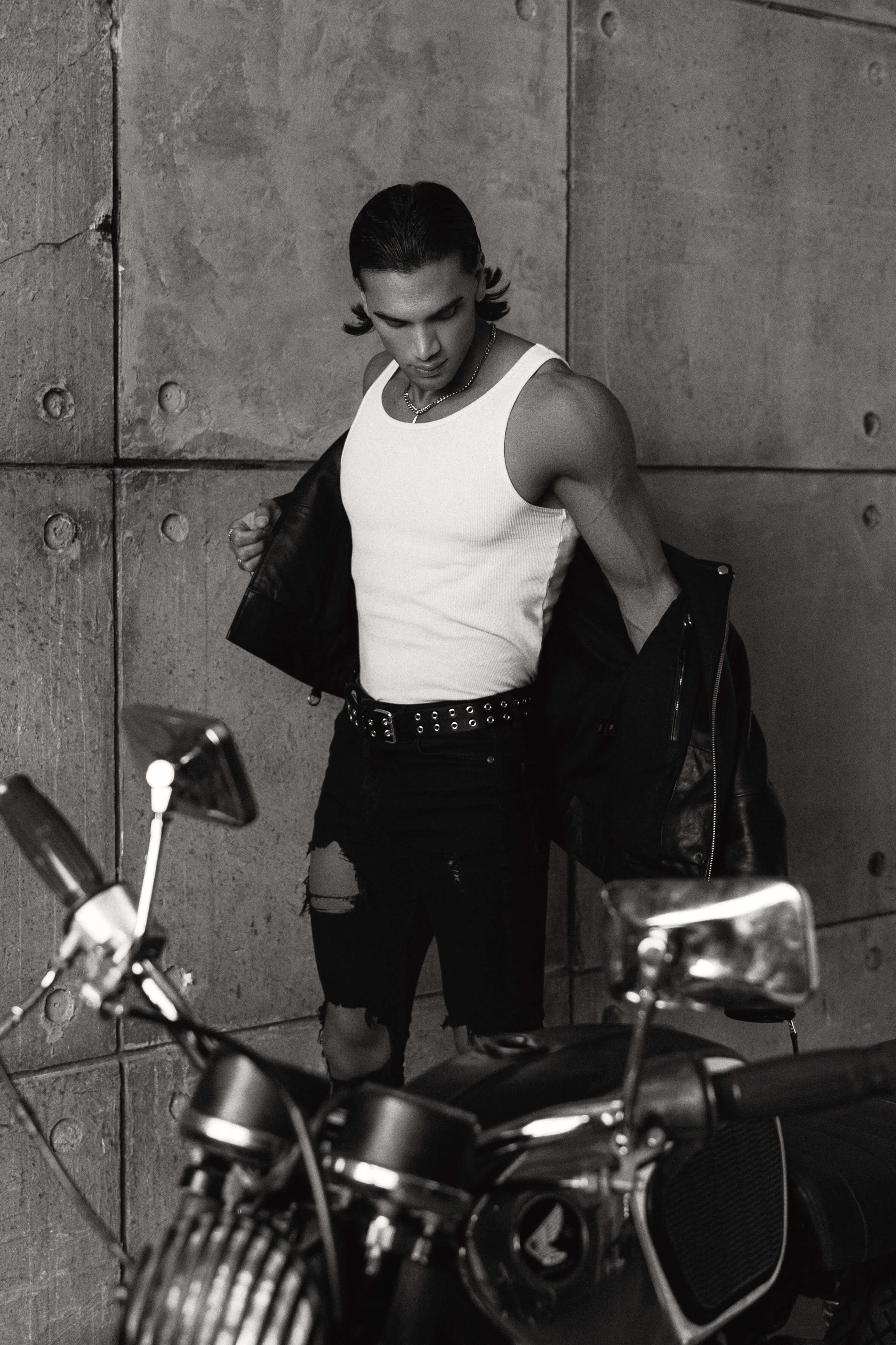 V Fit Refined Biker Jacket - Premium Motorcycle Riding Gear for Men & Women | Perfect for Cruising, Commuting & Urban Style