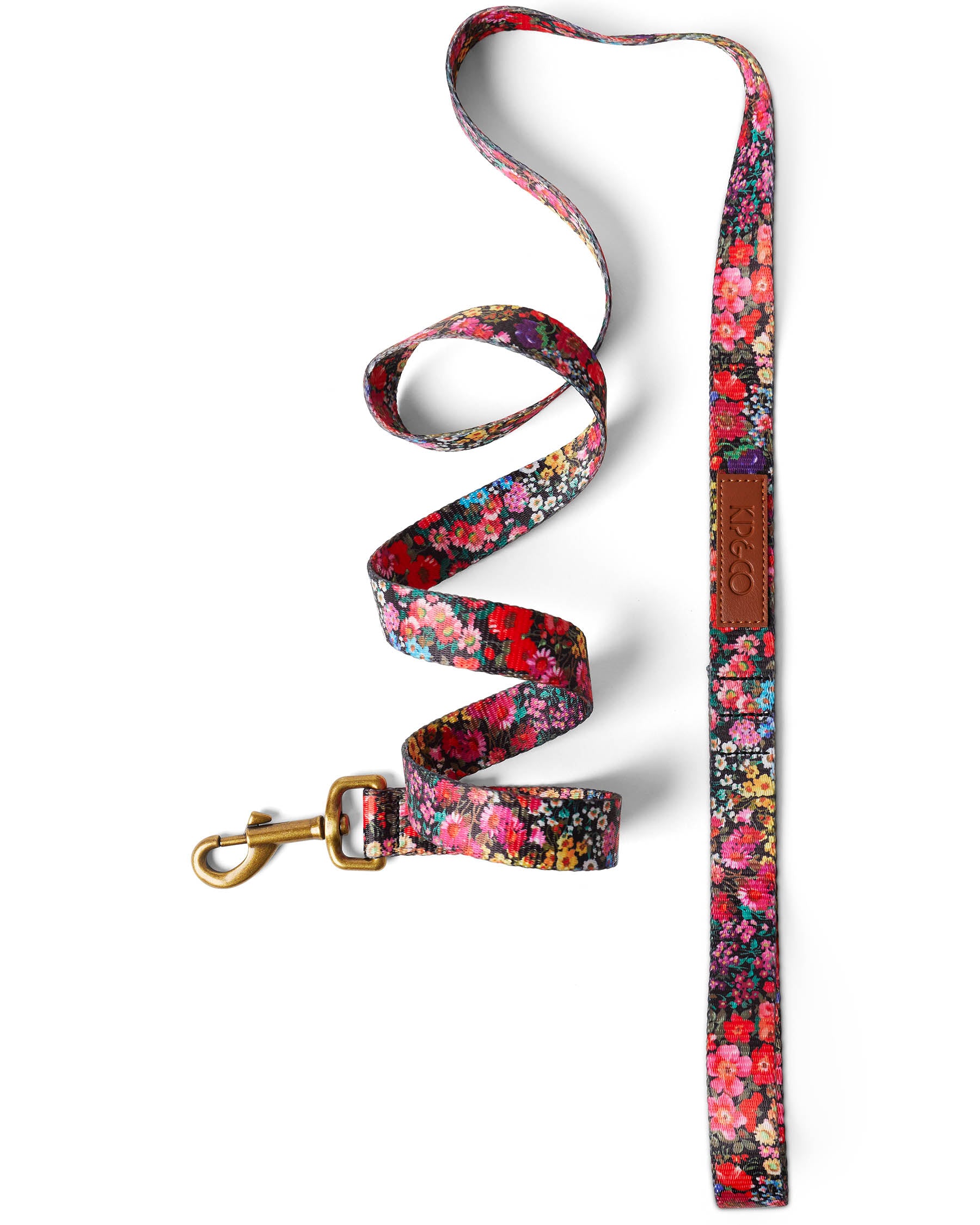 Forever Floral Black Dog Lead - Durable and Stylish Dog Leash for Small to Medium Dogs - Perfect for Walks, Training, and Outdoor Adventures