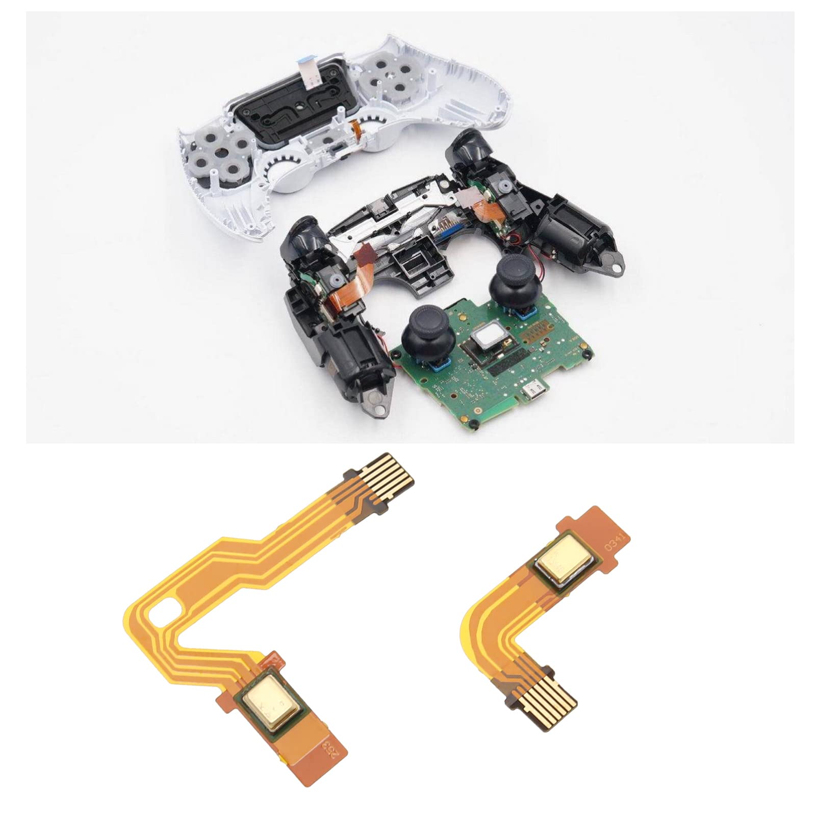 2-Pack Flexible Microphone Ribbon Cables for PS5 Controller - Compatible with Internal Microphone L/R Replacement Accessories - Perfect for Gaming, Streaming & Voice Chat