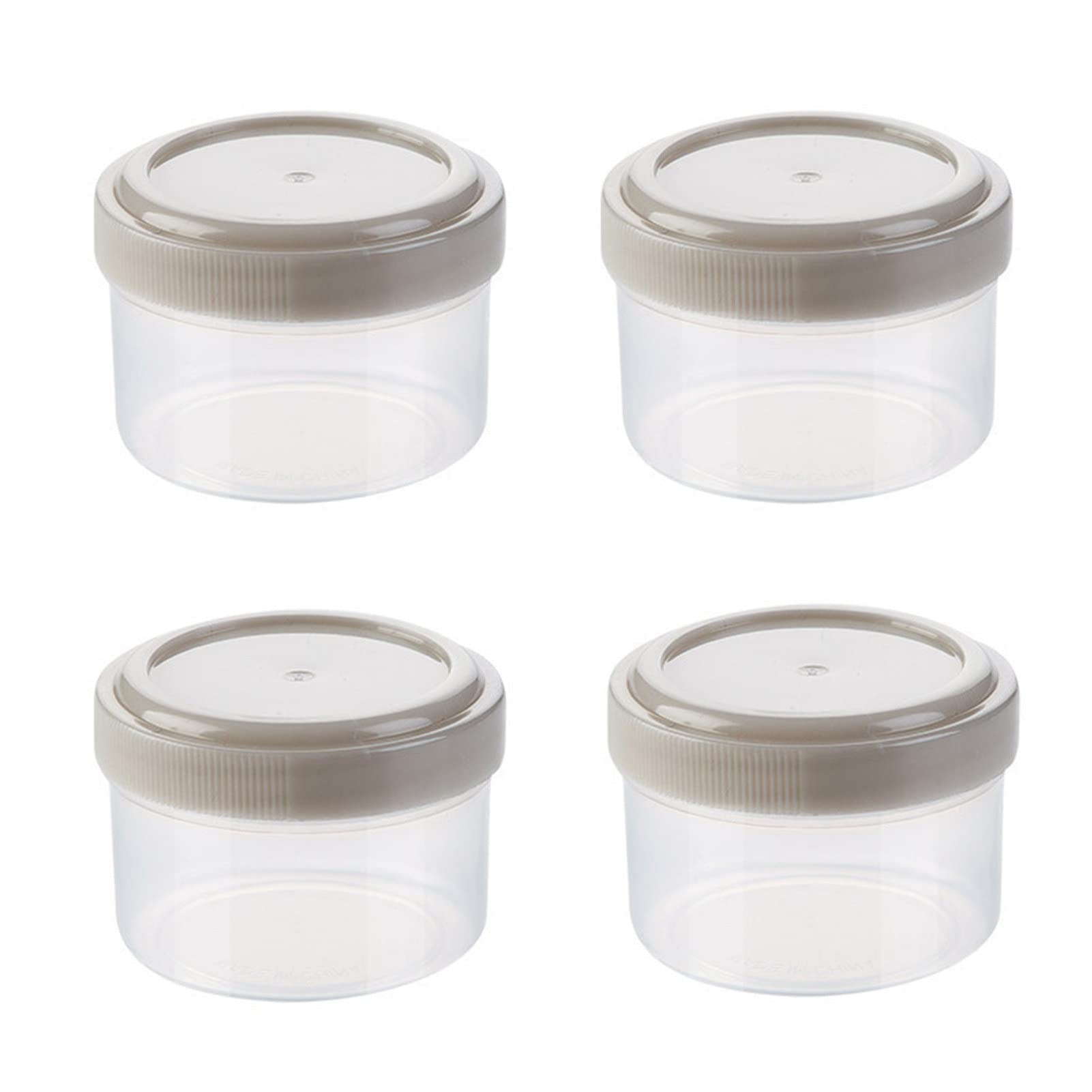 4-Piece Airtight Spice Jars Set - Transparent PP Spice Containers with Lids for Salt, Pepper & Seasonings - Ideal for Kitchen, Restaurant & Home Use