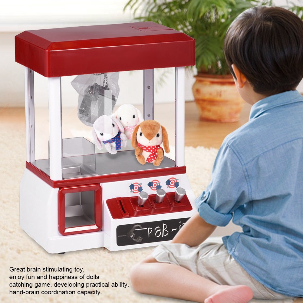 Mini Dolls Claw Machine Toy - Electronic Arcade Game with Music & Lights for Kids - Fun Birthday Gift & Party Entertainment for Children