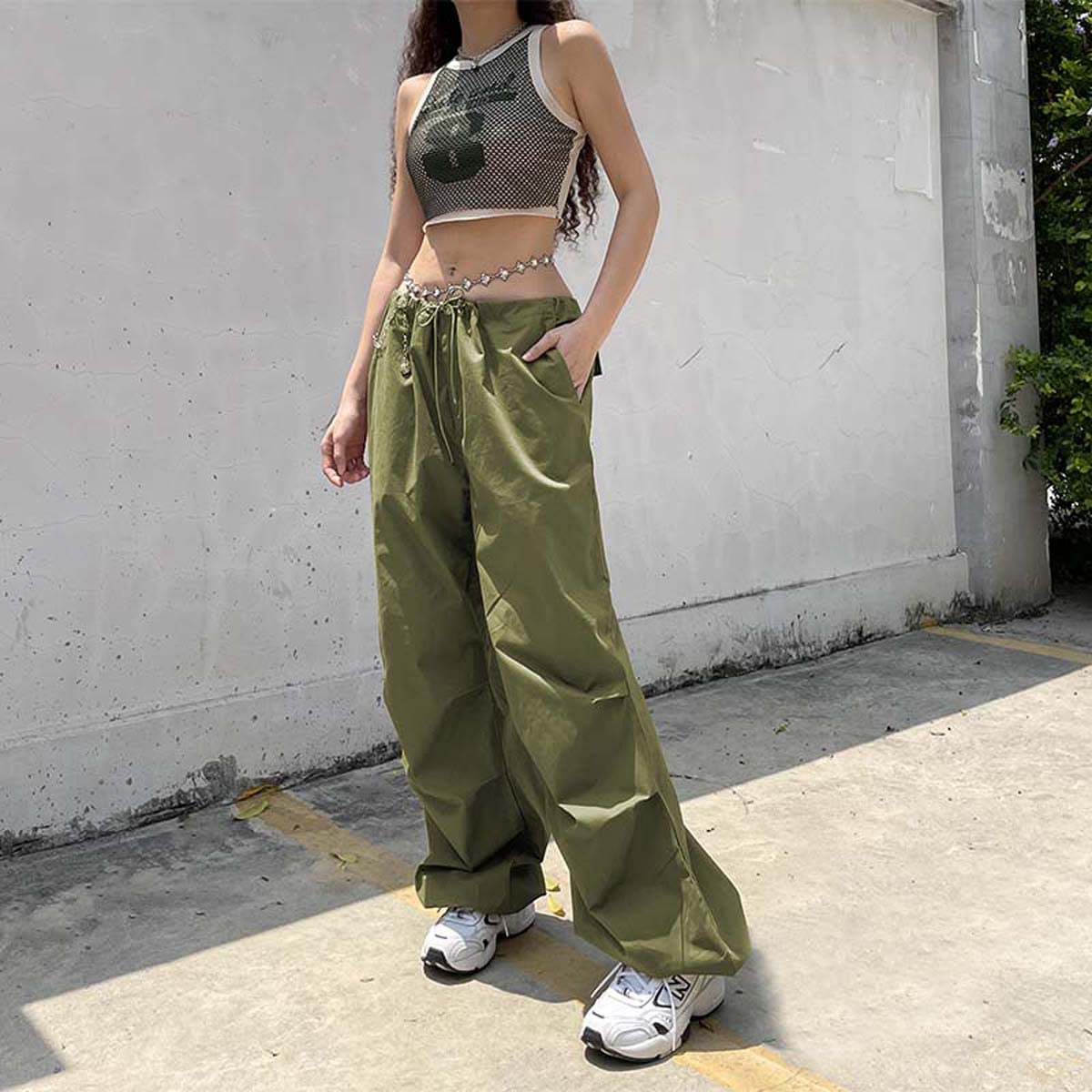 Gothic Vintage Women's Casual Pants - Loose Wide Leg Sweatpants with Drawstring, Harajuku Style for Streetwear & Alternative Fashion | Perfect for Daily Wear, Concerts, and Gothic Events