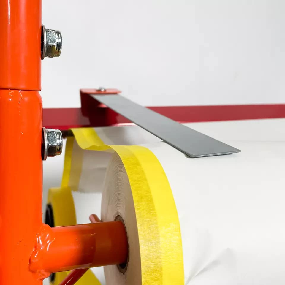 Portable Slimline Mobile Masking Paper Dispenser Stand - Holds Multiple Rolls for Easy Masking & Taping - Ideal for Painting, DIY Projects, and Construction Sites