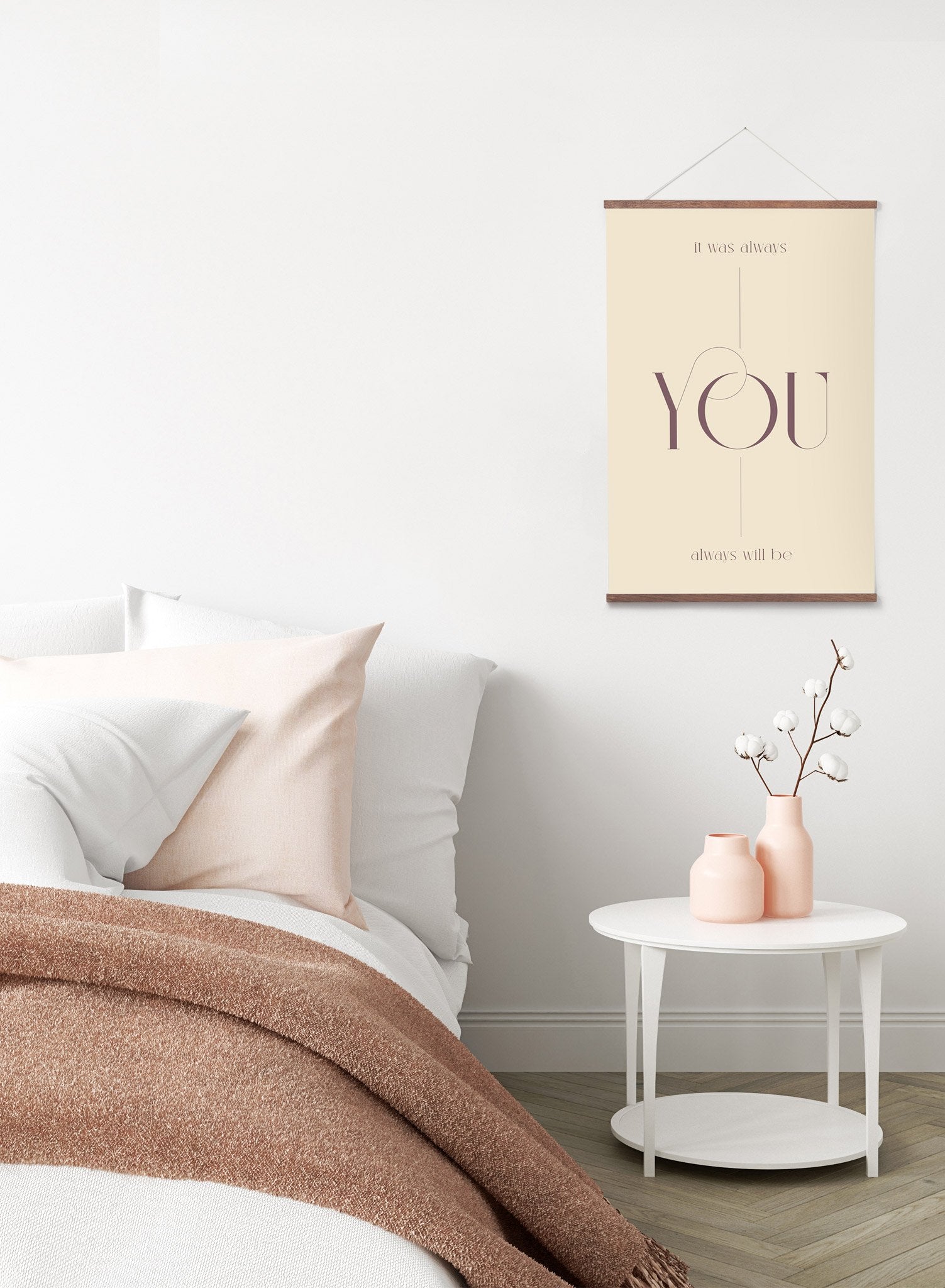 Romantic 'It Was Always You' Beige Poster - Perfect for Bedroom, Living Room & Wedding Decor