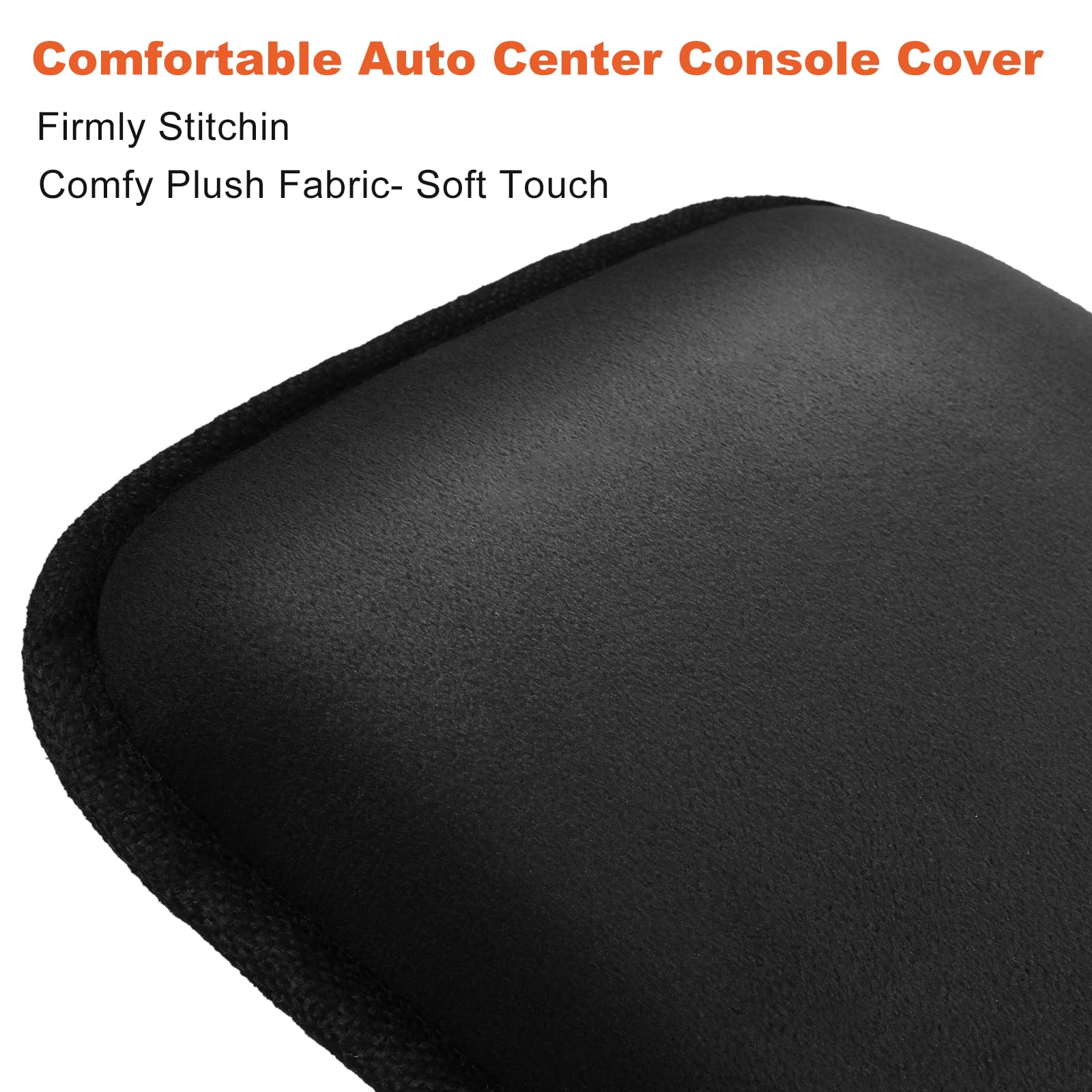 Premium Car Center Console Armrest Pad Protector - Universal Fit for Cars & SUVs - Soft Comfort Cushion Cover (Black) | Perfect for Long Drives & Road Trips