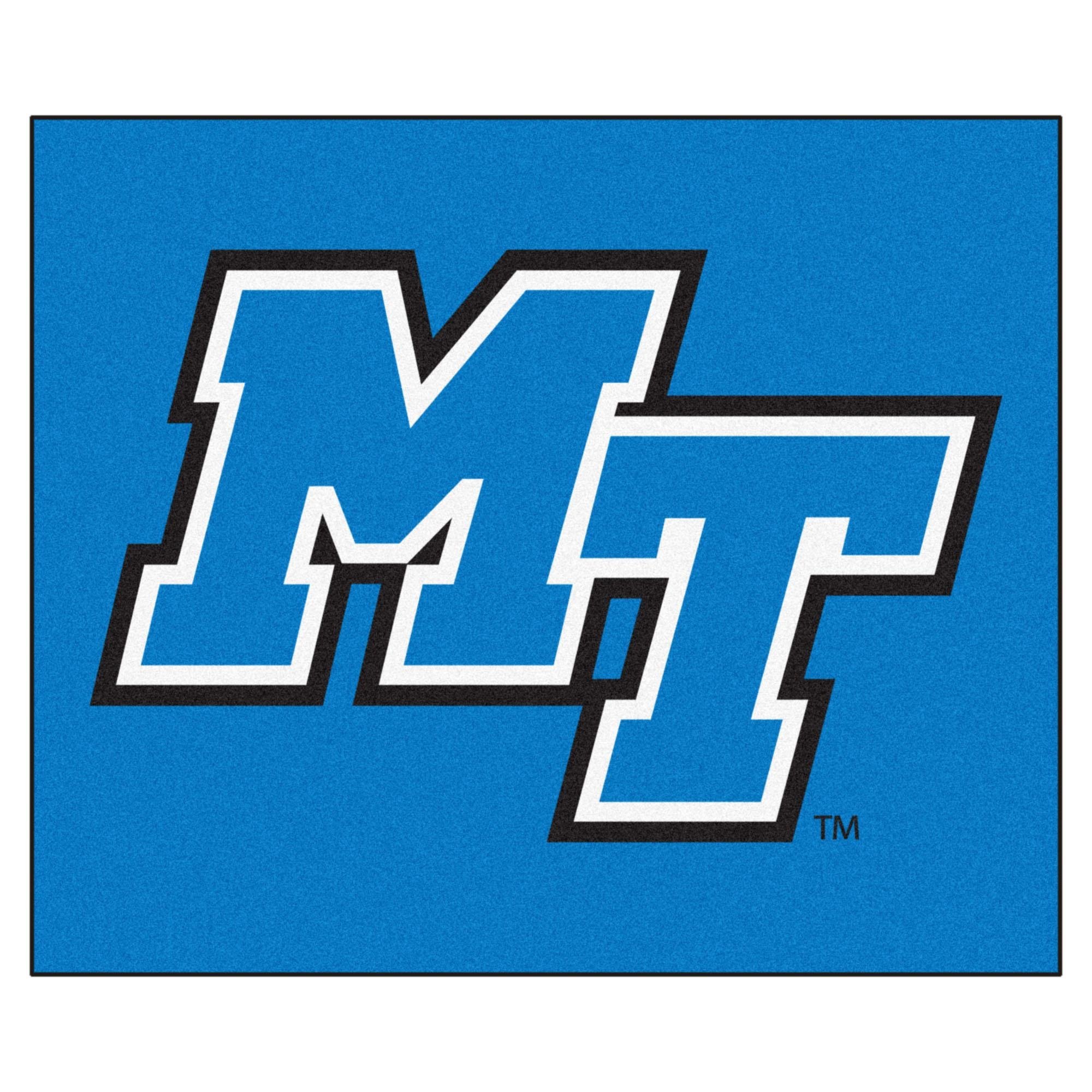 MTSU Blue Raiders Tailgate Rug 5x6 Feet - Middle Tennessee State University Fan Gear for Game Day, Dorm Room, and Home Decor
