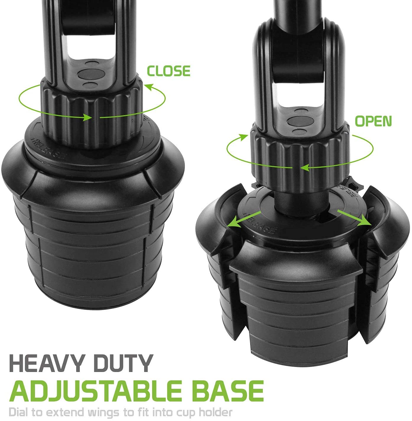 Universal Car Cup Holder Phone Mount - Adjustable Cell Phone Holder for iPhone, Samsung & More - Perfect for Road Trips, Commuting & Hands-Free Driving