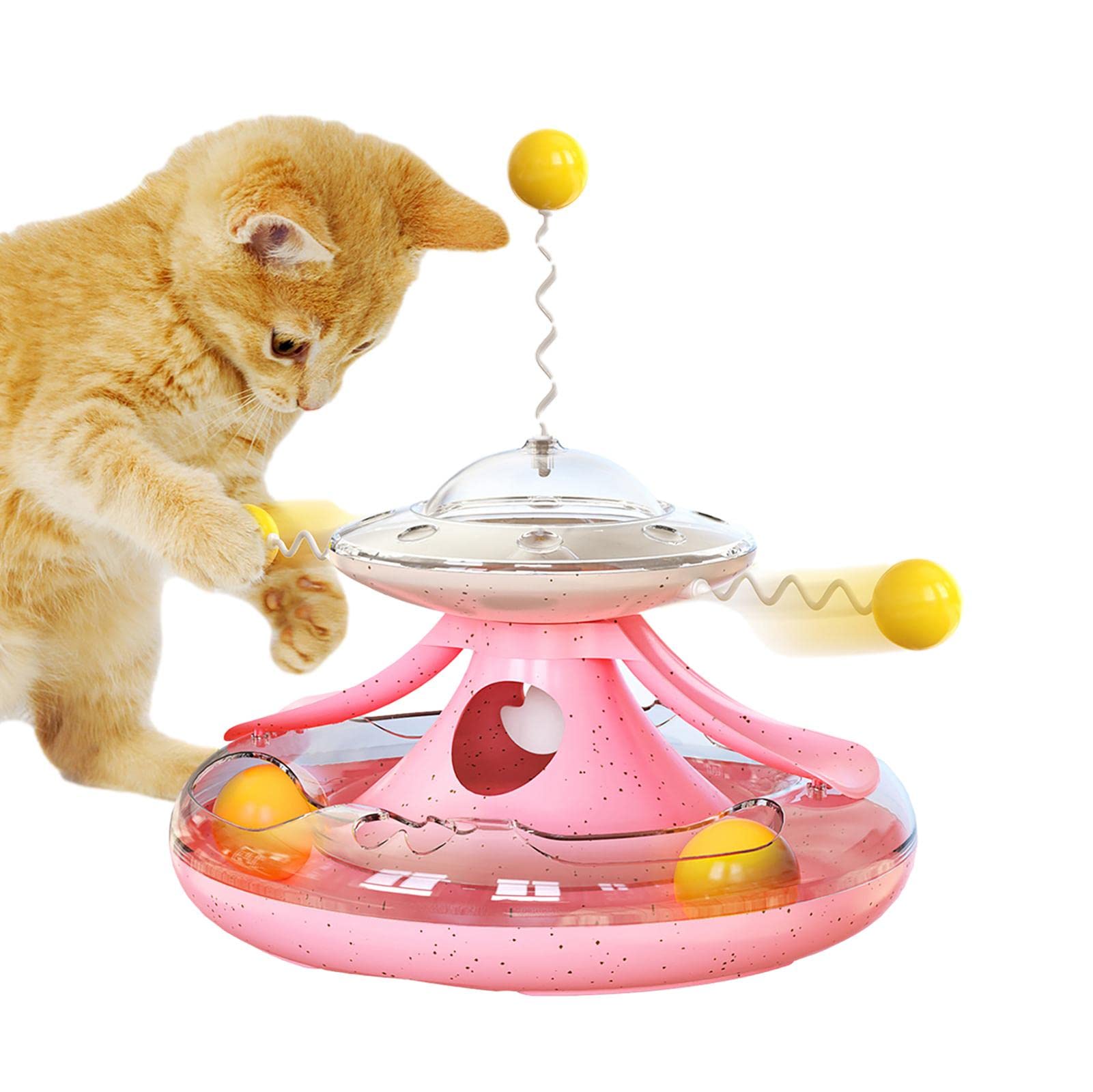 Interactive Cat Toys for Indoor Cats - 2-in-1 Roller Ball Track & Treat Dispenser for Kittens - Mental Stimulation & IQ Training Toy - Perfect for Playtime & Boredom Relief