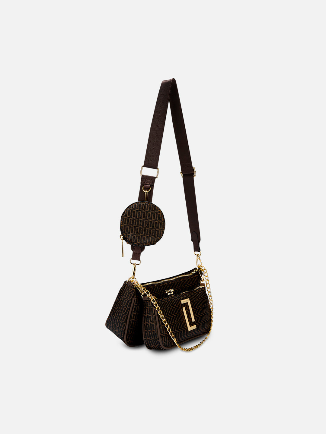 Monogram Chunk25 Small Sling Bag for Women & Men - Lightweight Crossbody Shoulder Bag - Perfect for Travel, Gym, Hiking & Everyday Use