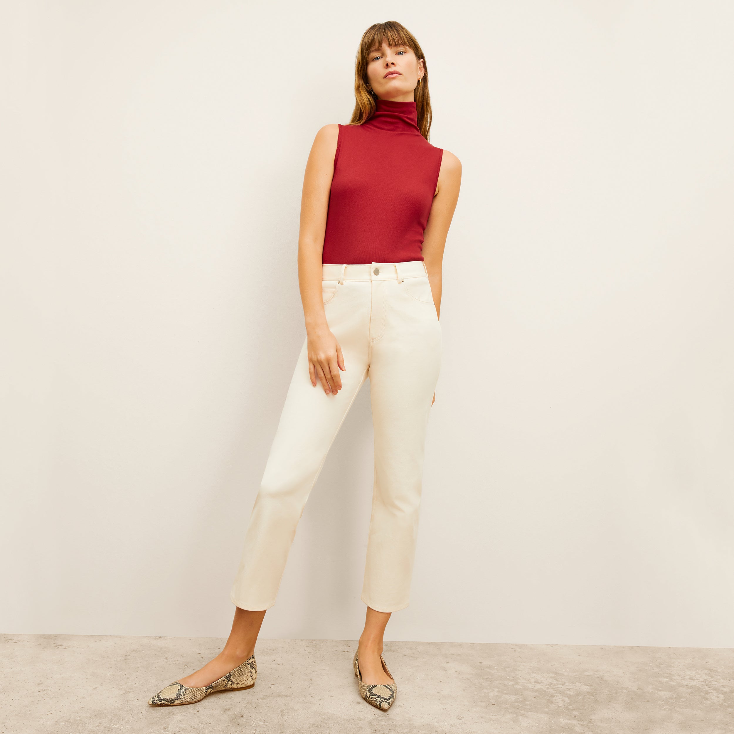 Vintage 90s Daria High-Waisted Eco-Friendly Jeans - Better Than Denim in Bright Ivory | Retro Fashion for Women, Casual Wear & Street Style Outfits