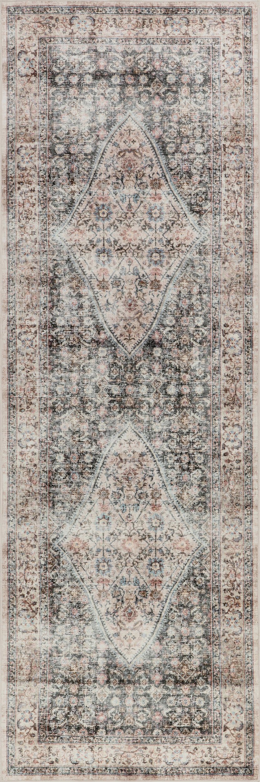 Sage Green Cedar Medallion Washable Rug - Soft & Durable Indoor/Outdoor Area Rug for Living Room, Bedroom, or Patio