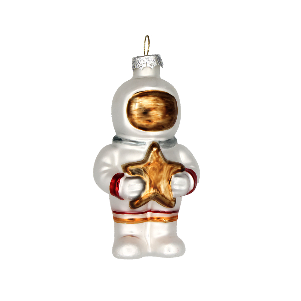 Astronaut with Star Ornament - Space-Themed Christmas Decor for Tree Topper, Gift & Home Decoration - Perfect for Holiday Parties, Kids Room & Space Enthusiasts