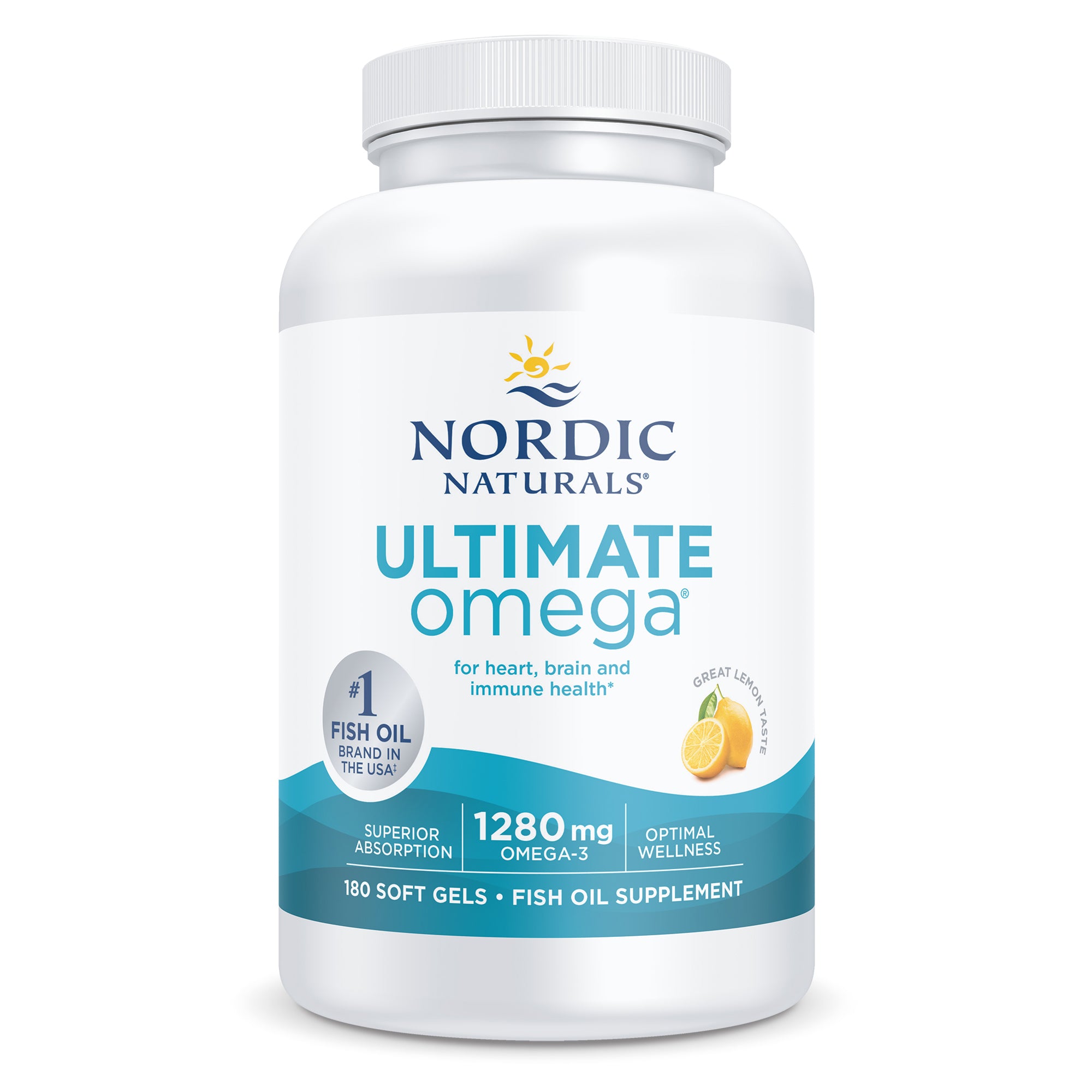 Nordic Naturals Ultimate Omega - High Potency Fish Oil Supplement with EPA & DHA for Heart, Brain & Joint Health - Supports Cognitive Function & Cardiovascular Wellness - Perfect for Daily Wellness & Active Lifestyles