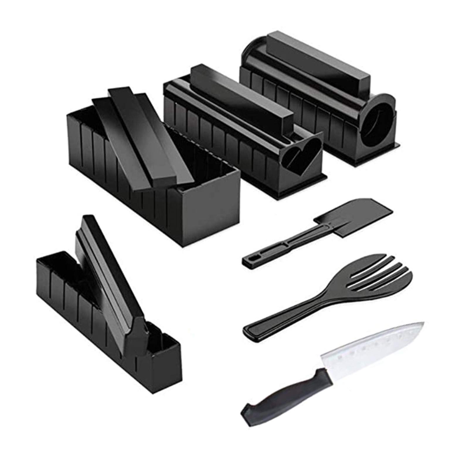 Premium 11-Piece Sushi Making Kit - Japanese Rice Ball Mold, DIY Sushi Roller & Cake Shaping Tools for Homemade Sushi - Perfect for Parties, Meal Prep & Asian Cuisine Lovers