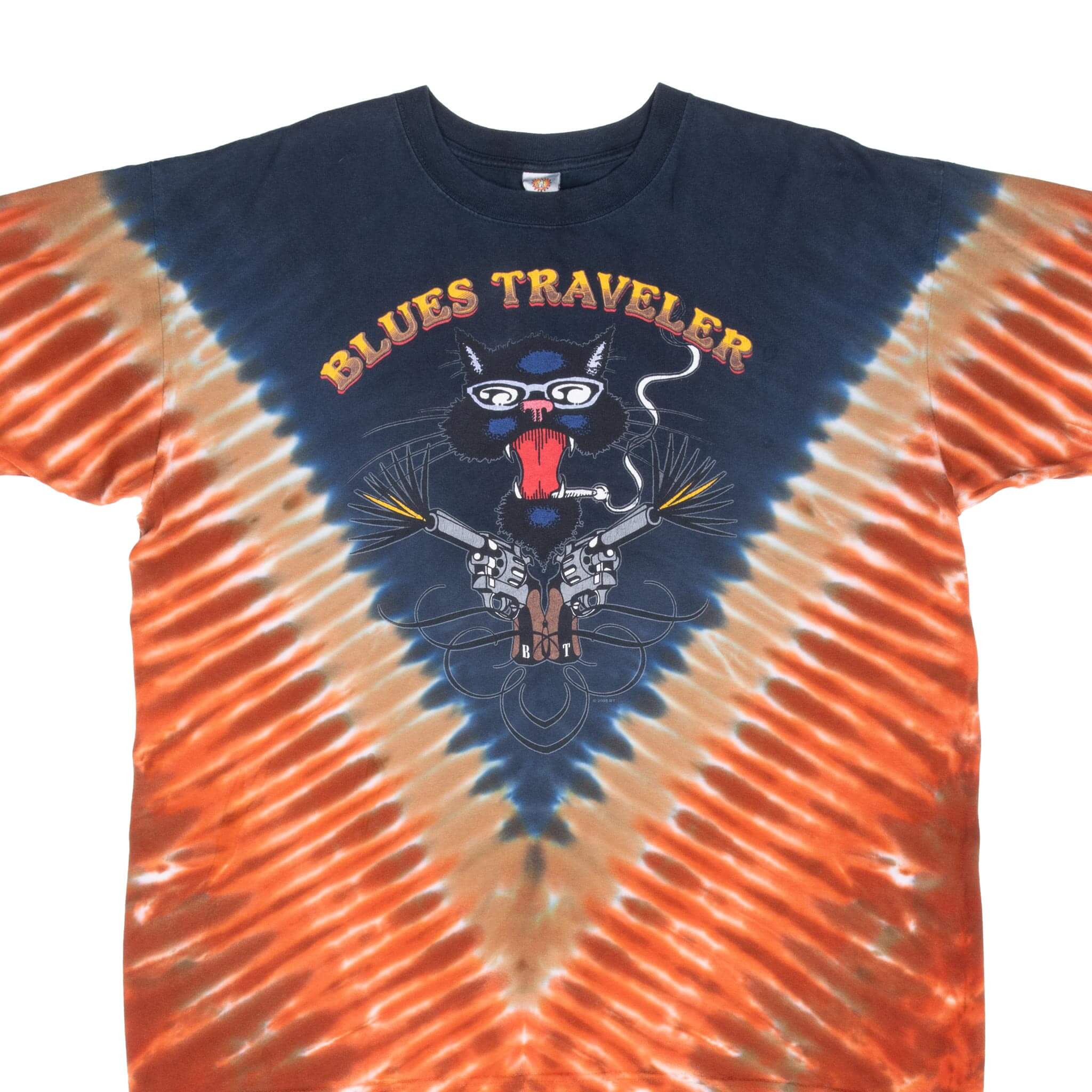 Vintage Blues Traveler Fall Tour 2005 Tie Dye T-Shirt - Large Size - Comfortable Cotton Tee for Concerts, Music Festivals & Casual Wear