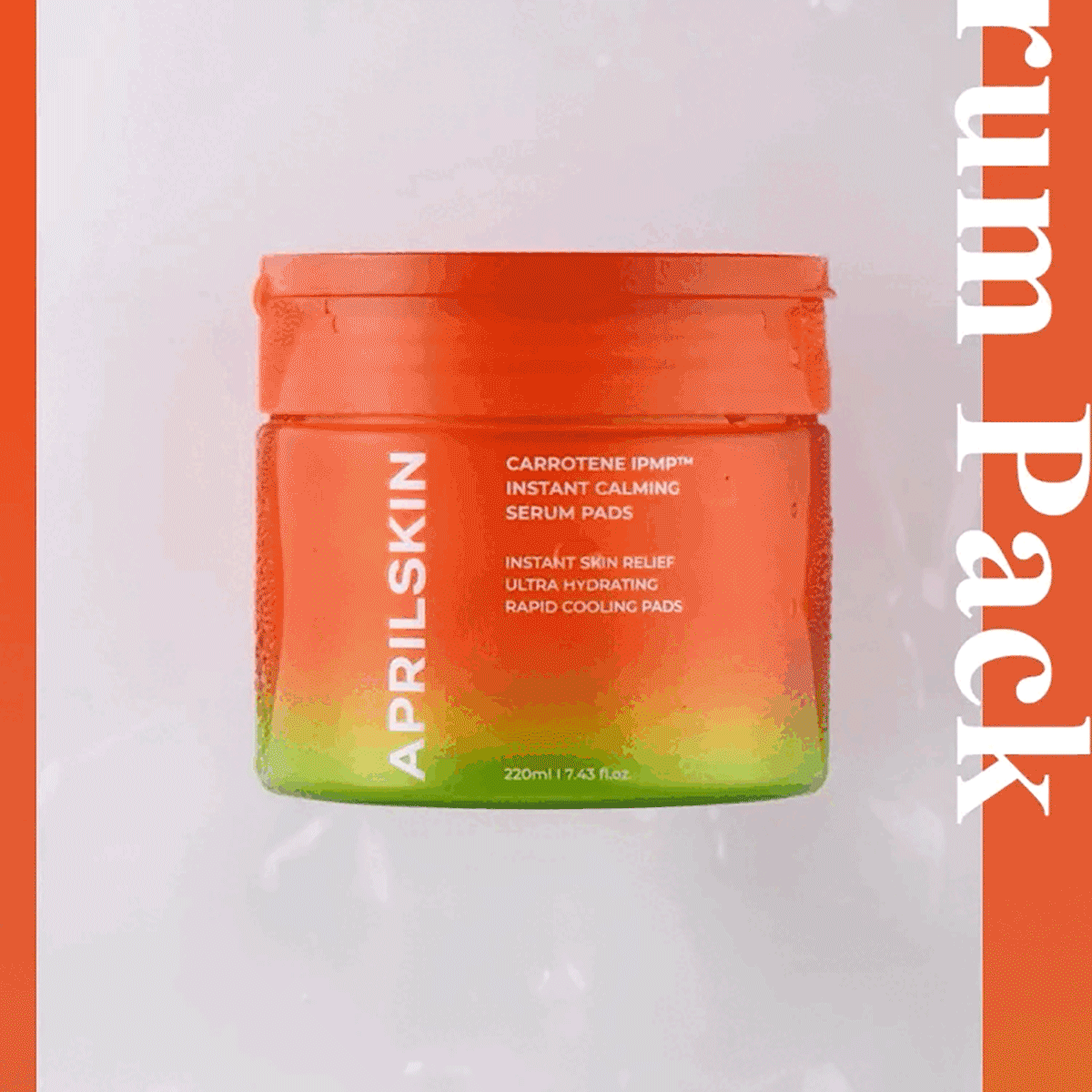 AprilSkin Carrotene IPMP Instant Calming Serum Pads - 80 Pads (220ml) for Soothing & Hydrating Sensitive Skin - Perfect for Travel, Daily Skincare & Post-Procedure Care