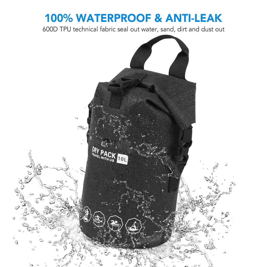 Waterproof Dry Bag Backpack - Floating Roll-Top Duffel for Kayaking, Swimming, Beach & Water Sports - Ideal for River Trekking, Boating & Outdoor Adventures