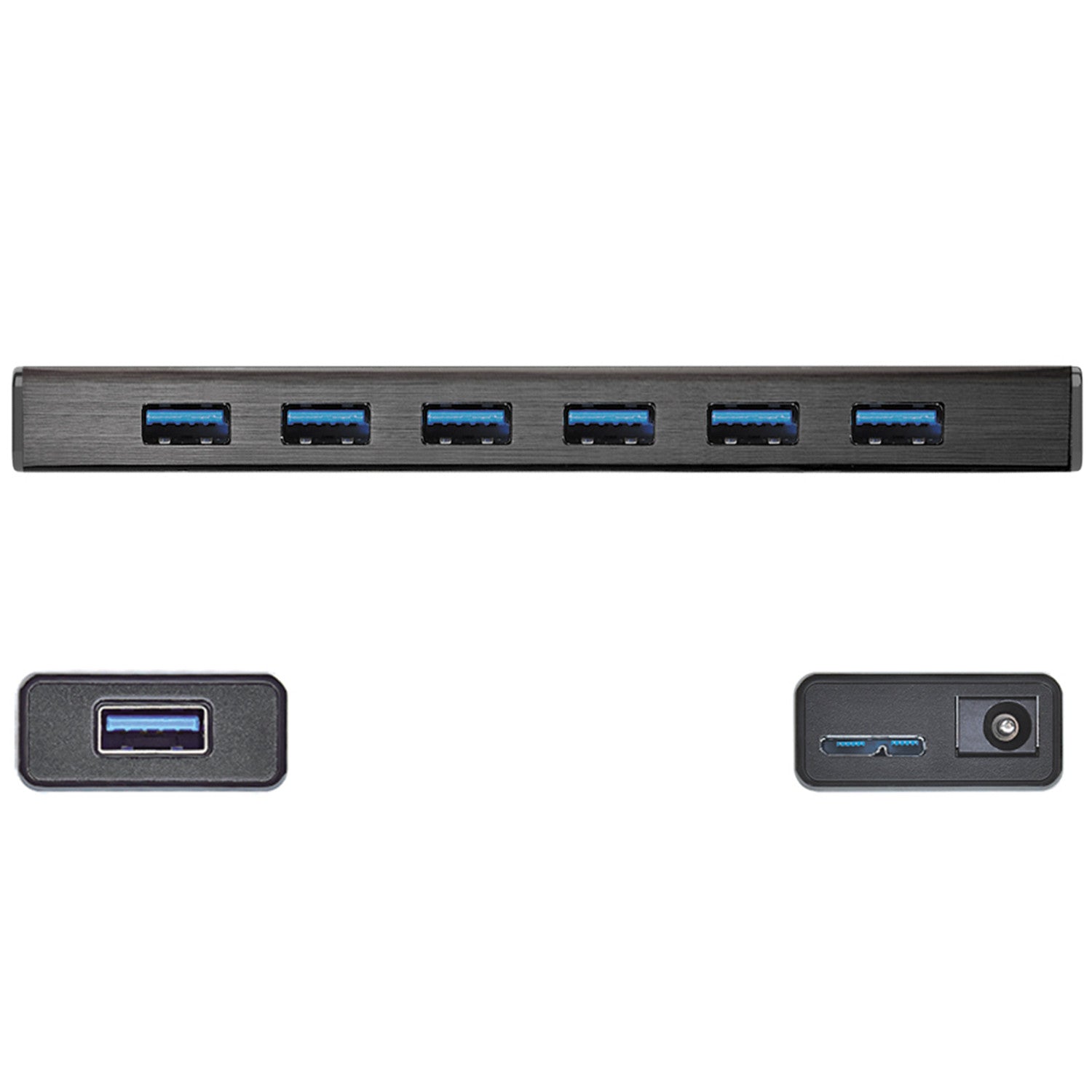 7-Port USB 3.0 Hub with 5Gbps Data Transfer - High-Speed Multi-Port USB Hub for Laptop, PC, MacBook - Perfect for Home Office, Gaming & Charging Multiple Devices