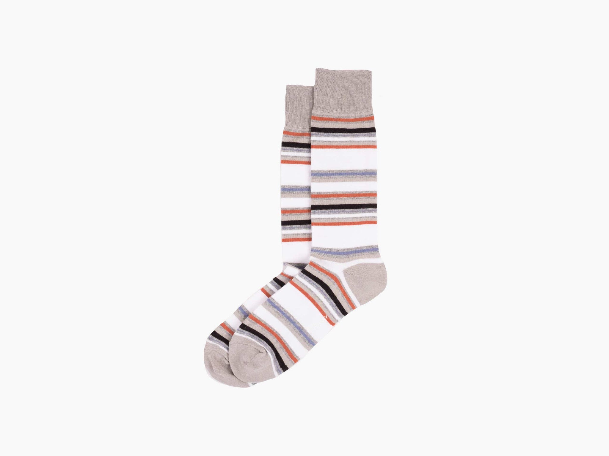 Thick & Thin Striped T-Shirt - Grey, White & Orange Colors | Casual Wear for Men & Women | Perfect for Everyday Outfits, Street Style & Layering