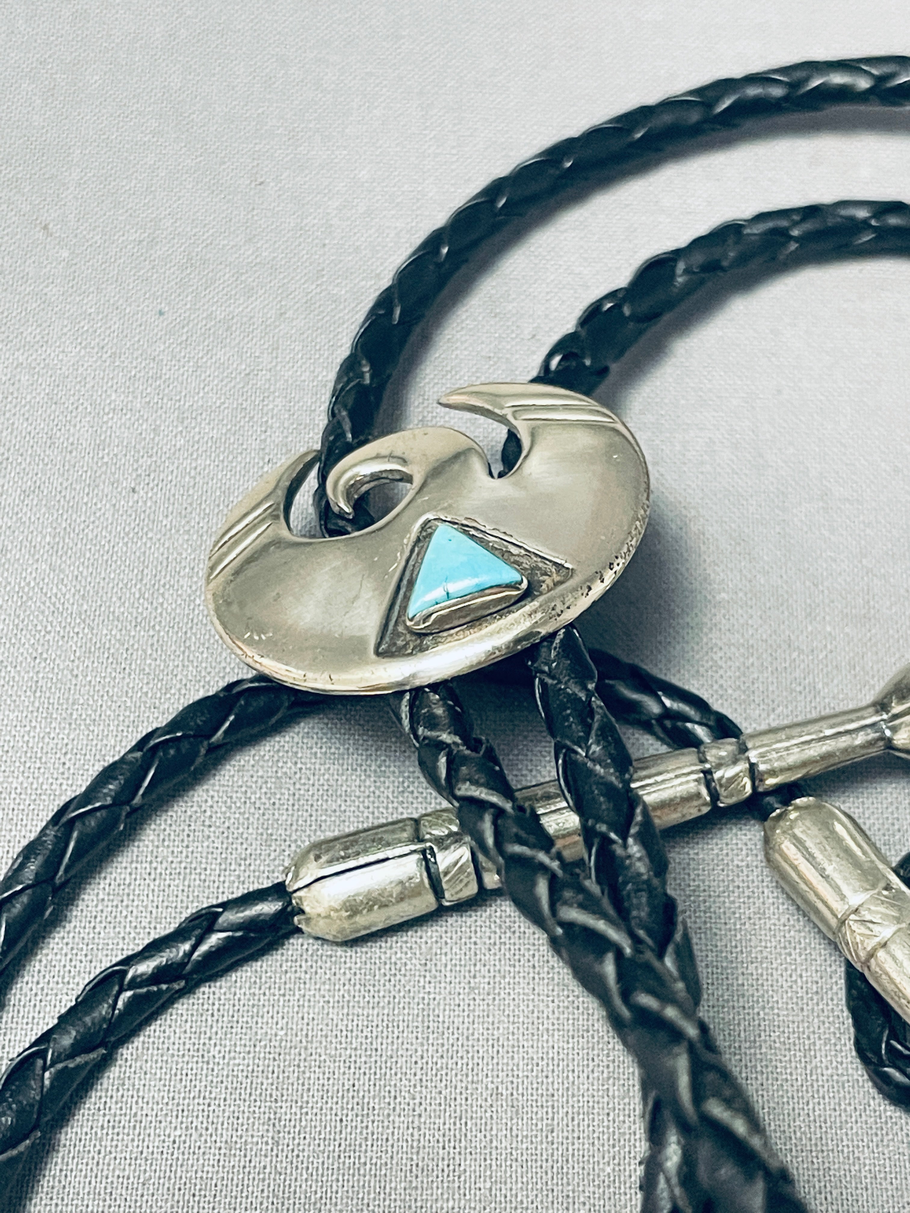 Authentic Native American Navajo Turquoise Sterling Silver Bolo Tie - Handcrafted Southwest Jewelry for Men & Women - Perfect for Western Wear, Cowboy Outfits, and Special Occasions