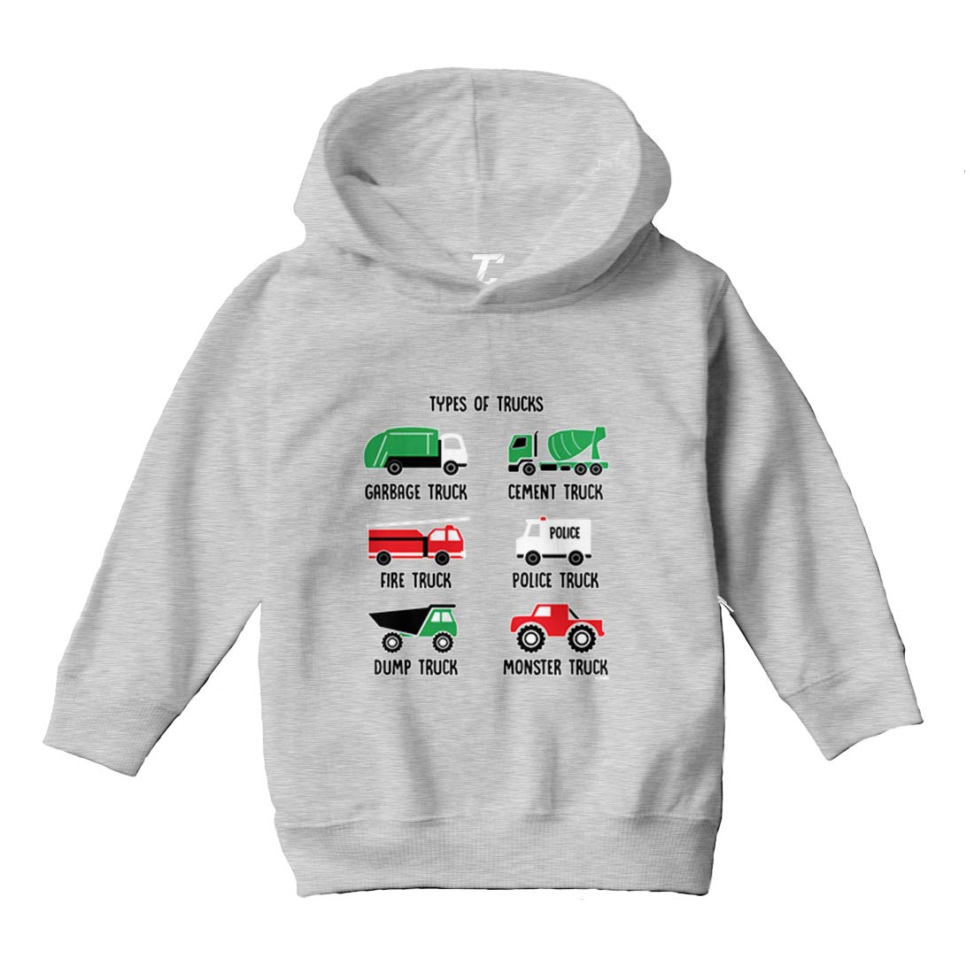 Kids' Garbage Truck & Fire Engine Fleece Hoodie - Toddler & Youth Monster Truck Themed Pullover for Playtime & Outdoor Adventures