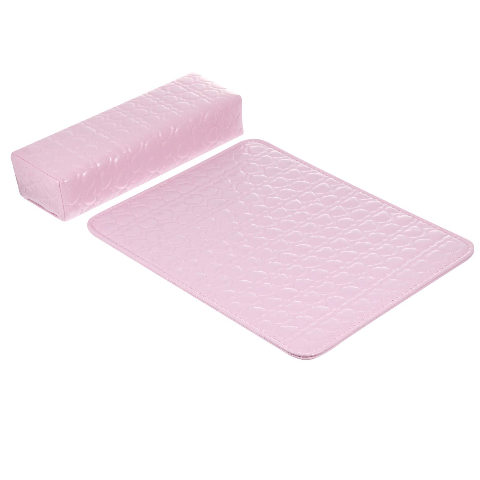 Beaupretty 2 Pack Premium Leather Manicure Hand Pillow - Ergonomic Nail Tech Desk Cushion for Comfortable Nail Art & Pedicure - Perfect for Salon Professionals & Home Spa Use