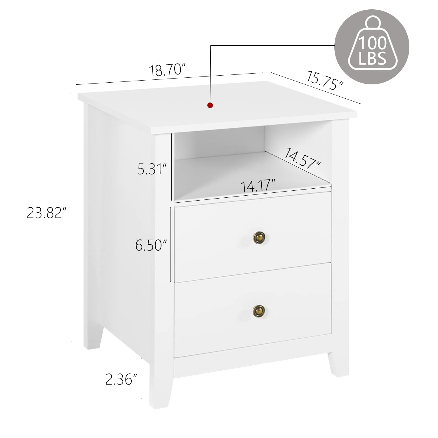 Vikiullf 3-Piece Modern Bedroom Set - White Wooden 7-Drawer Dresser & 2-Drawer Nightstands, Contemporary Bedroom Furniture for Master Bedroom, Guest Room or Apartment