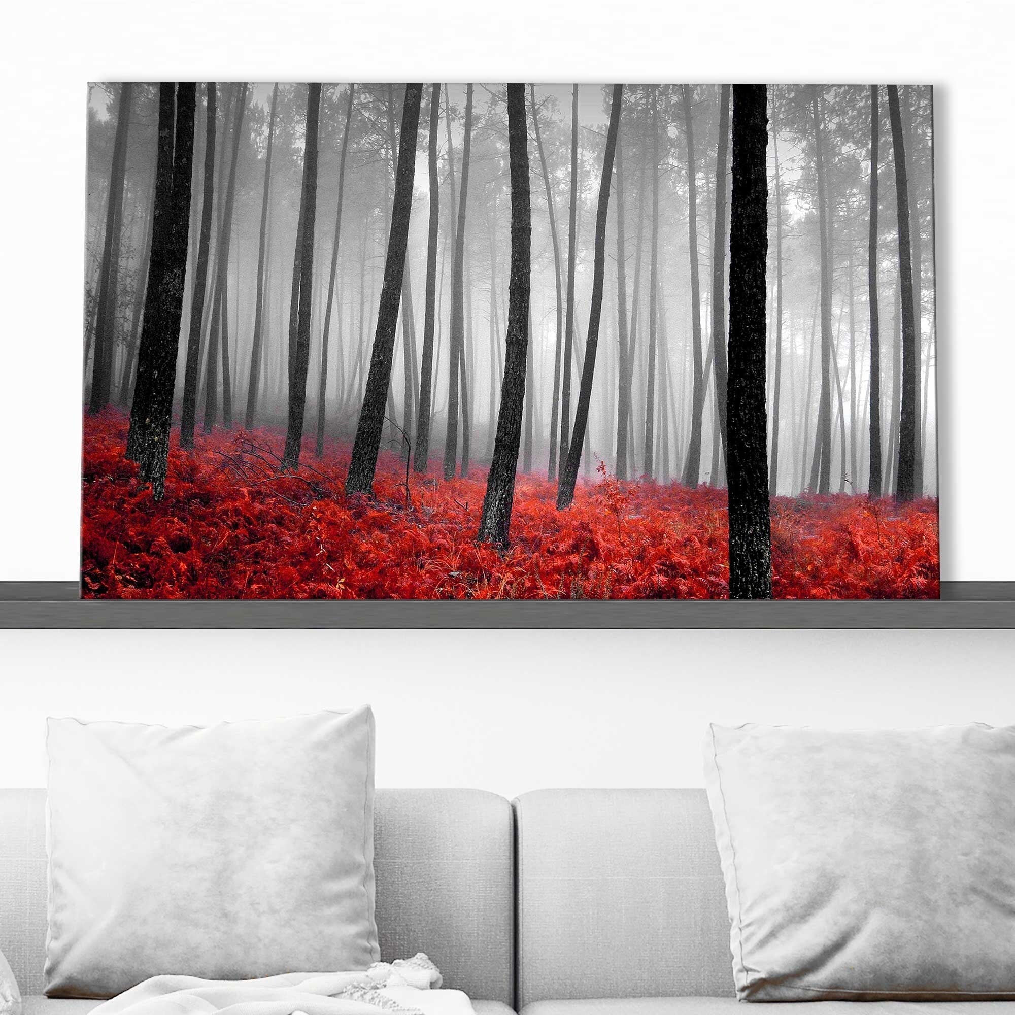 Autumn Woods Landscape Canvas Print by PhotoINC Studio - Nature Wall Art for Living Room, Bedroom & Office Decor
