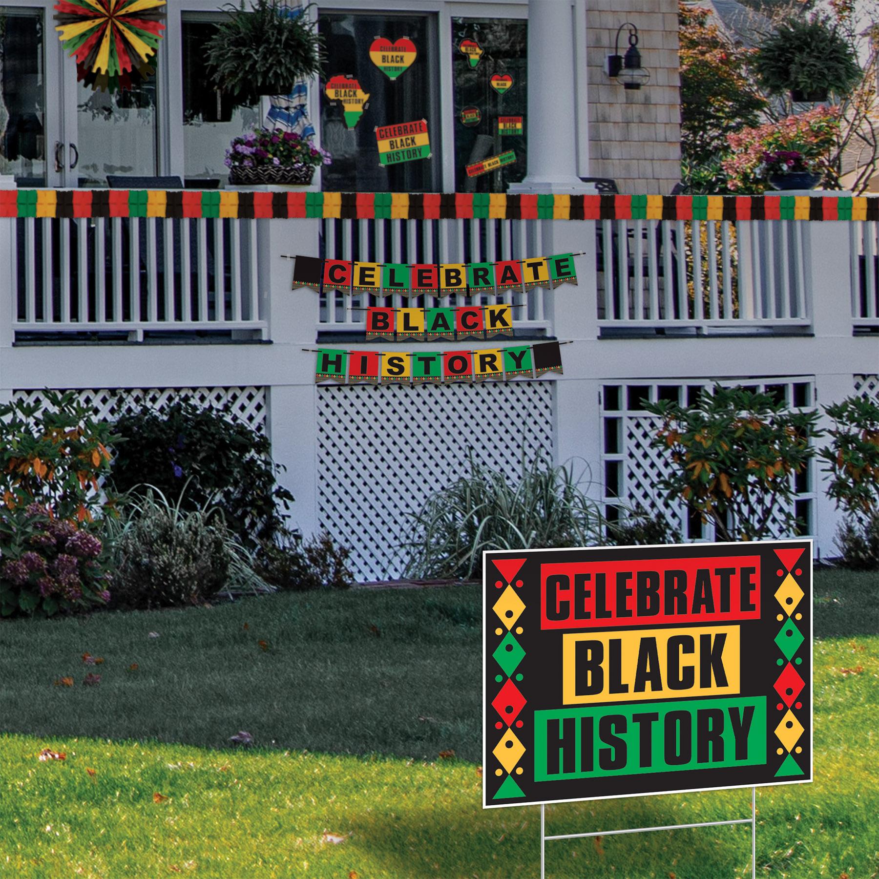 12 Pack Beistle Black History Month Leaf Garland - Black, Red, Green, Yellow - Perfect for Party Decorations, Classroom Displays & Cultural Celebrations