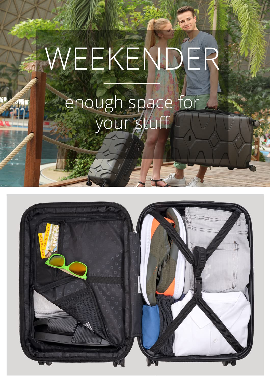 Premium Camouflage Carry-On Luggage 55cm - Lightweight Cabin Suitcase for Business Travel & Weekend Getaways