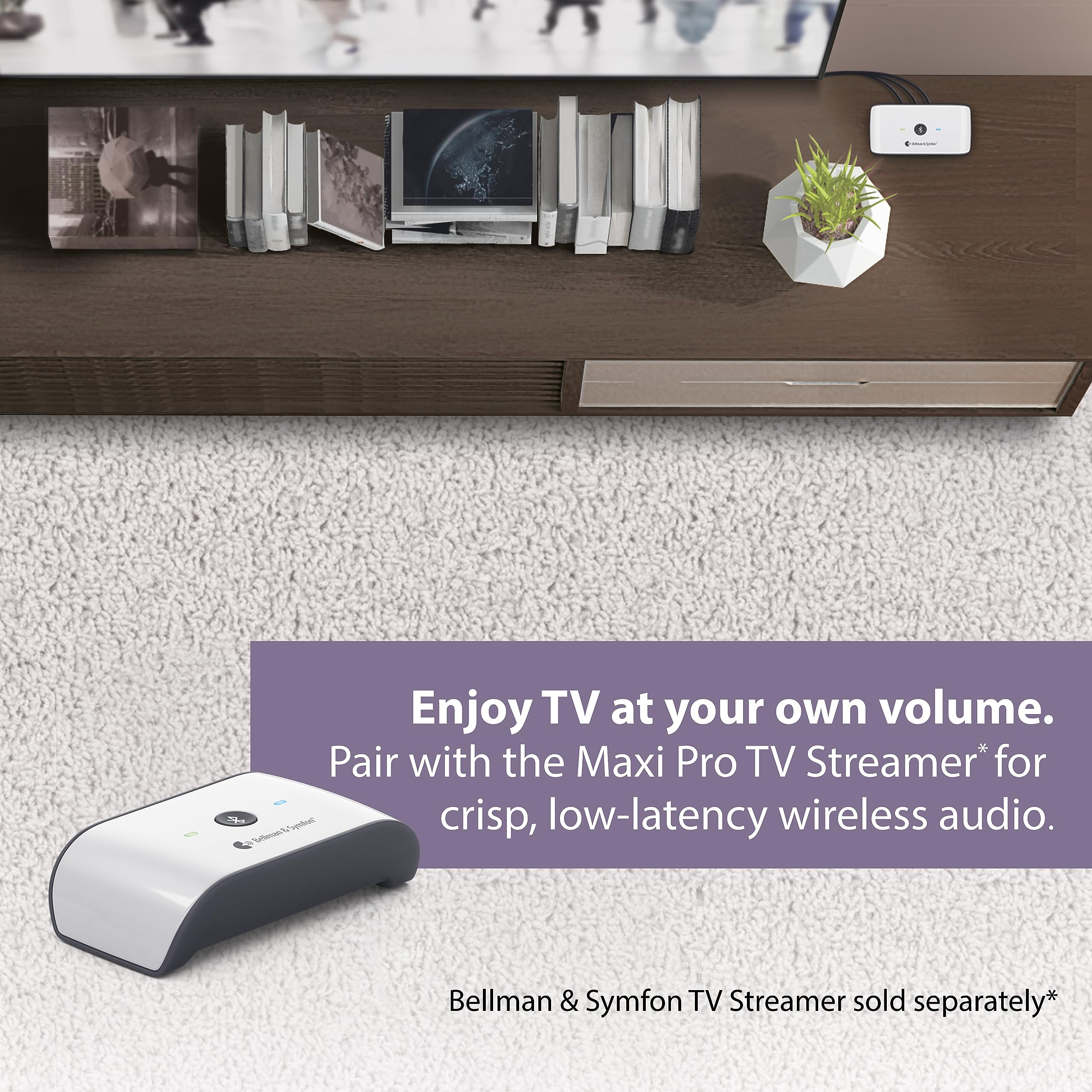Bellman & Symfon Maxi Pro Bluetooth Hearing Amplifier with Neck Loop – Digital Hearing Aid Booster for Clear Conversations – Wireless Cell Phone Connectivity – Ideal for Seniors, TV Watching & Phone Calls