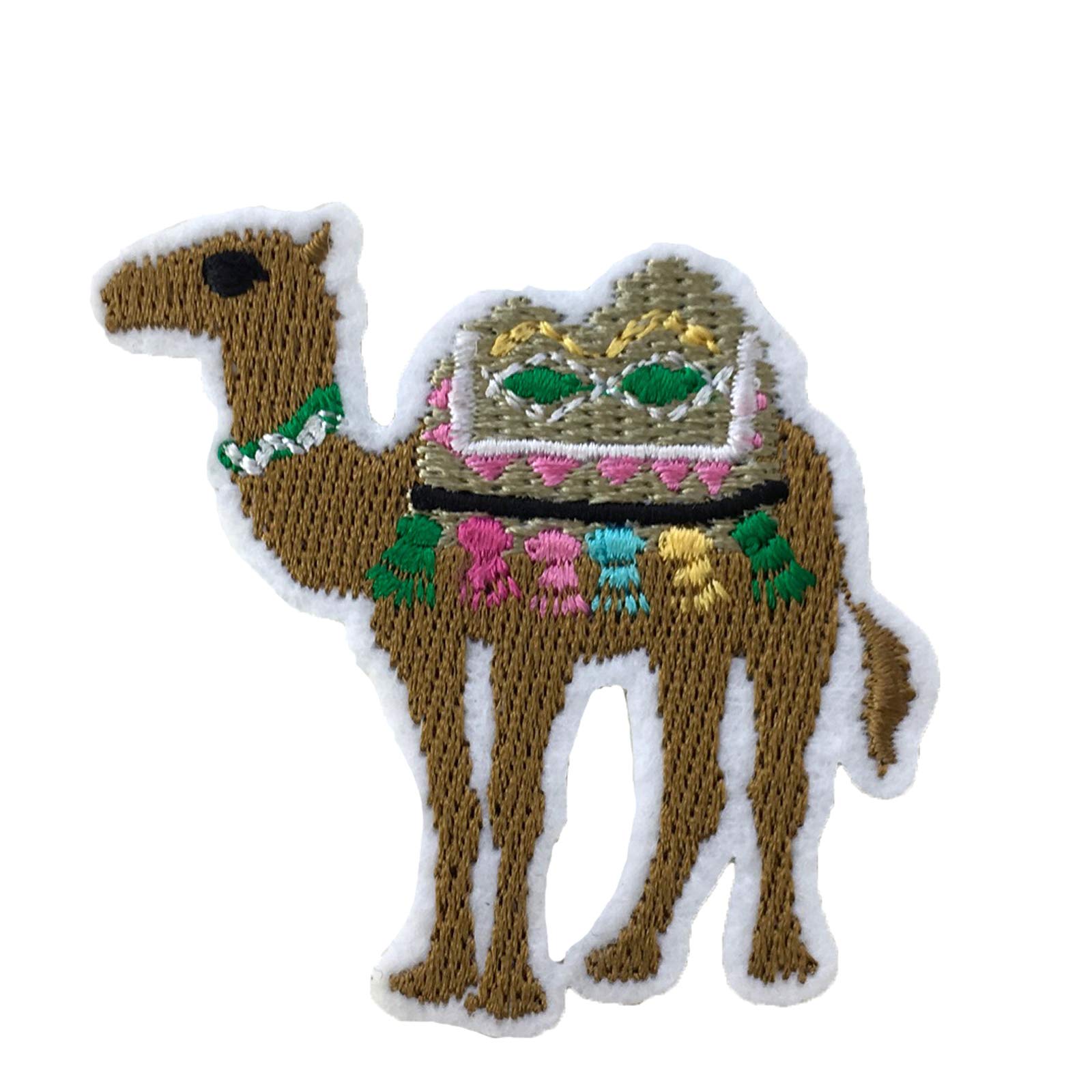 Custom Camel Embroidered Iron On Patch for Jackets, Hats & Bags - Multi Color Applique for DIY Clothing & Accessories