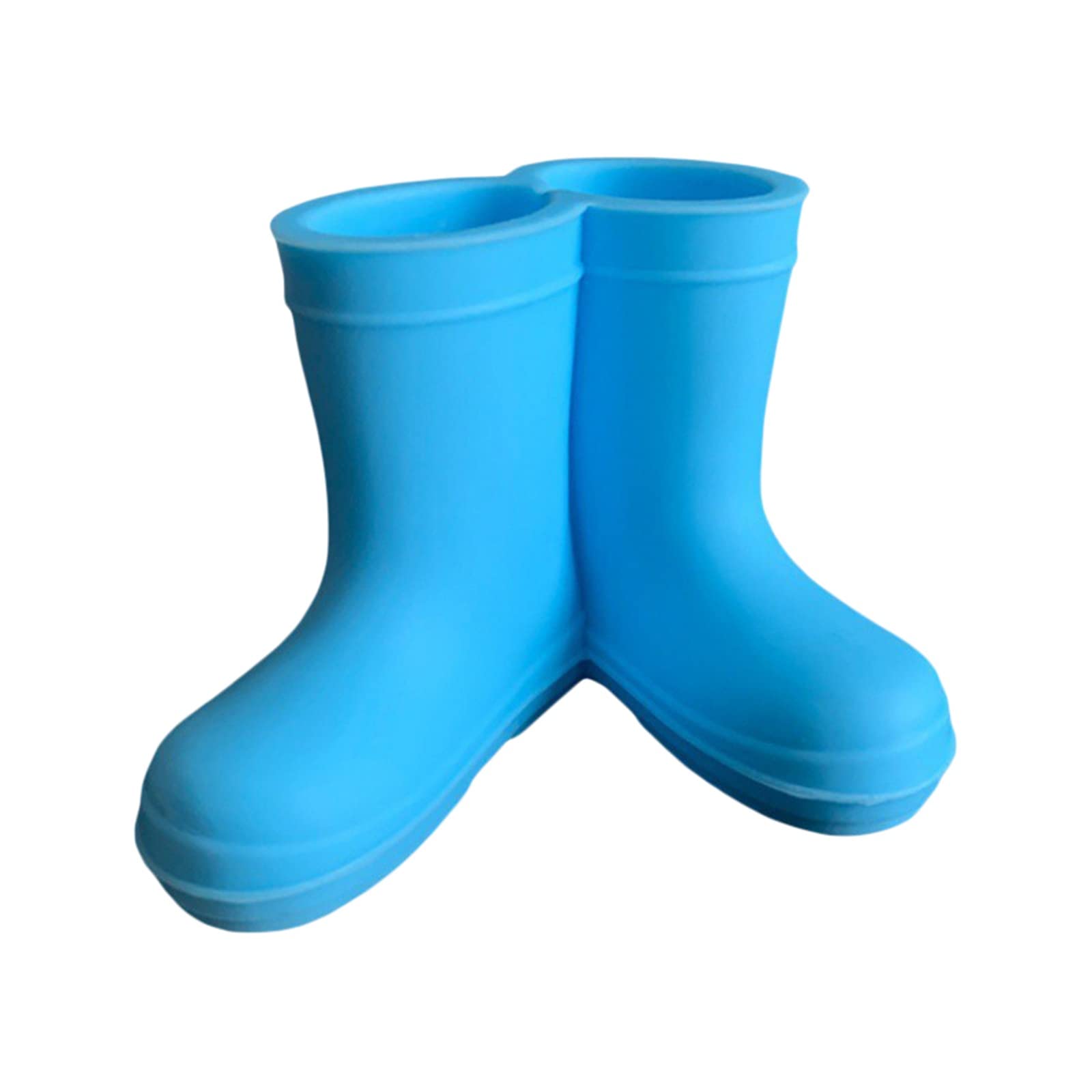Funny Rain Boot Toothbrush Holder - Silicone Bathroom Organizer for Toothbrush, Toothpaste & Razor Stand - Waterproof Storage Solution for Bathroom, Kitchen, Kids Room (Blue, One Size) - Perfect for Home, Office & Travel Use