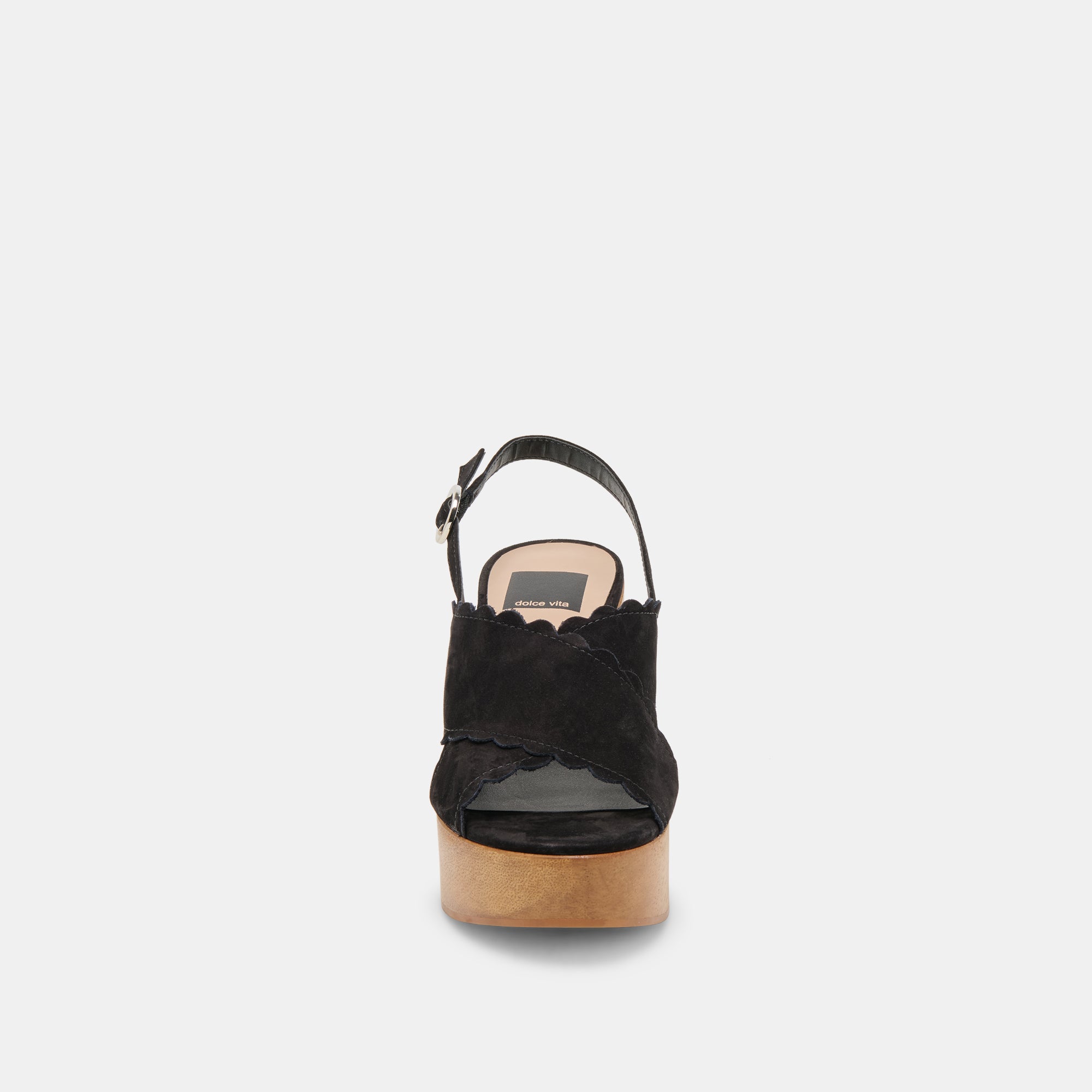 DILION Women's Black Nubuck Wedge Sandals - Comfortable Casual & Dressy Shoes for Summer, Beach, and Office Wear