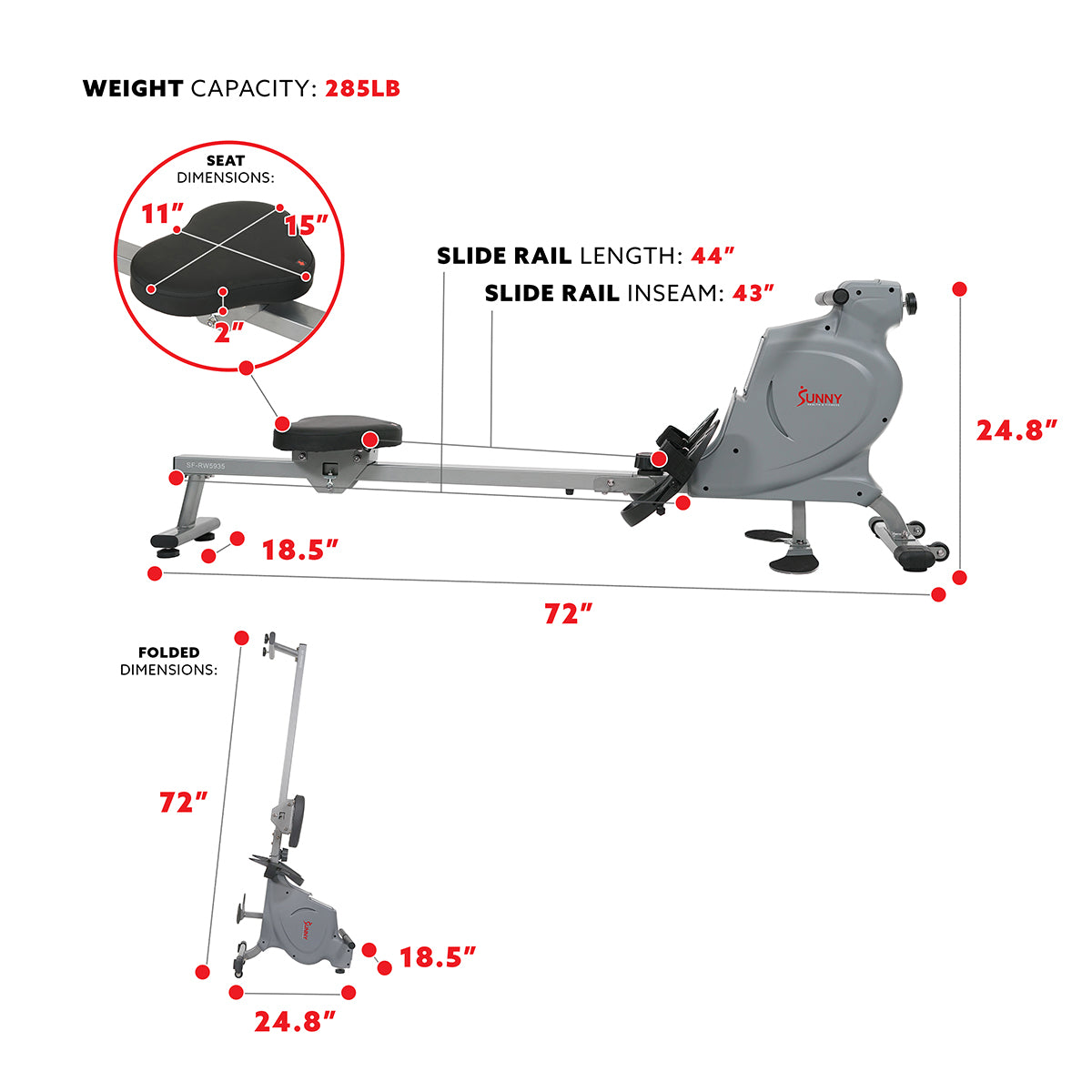 Best Multifunctional Dual Rowing Machine for Home Gym - Full Body Workout Equipment for Cardio & Strength Training | Perfect for Small Spaces & Indoor Fitness