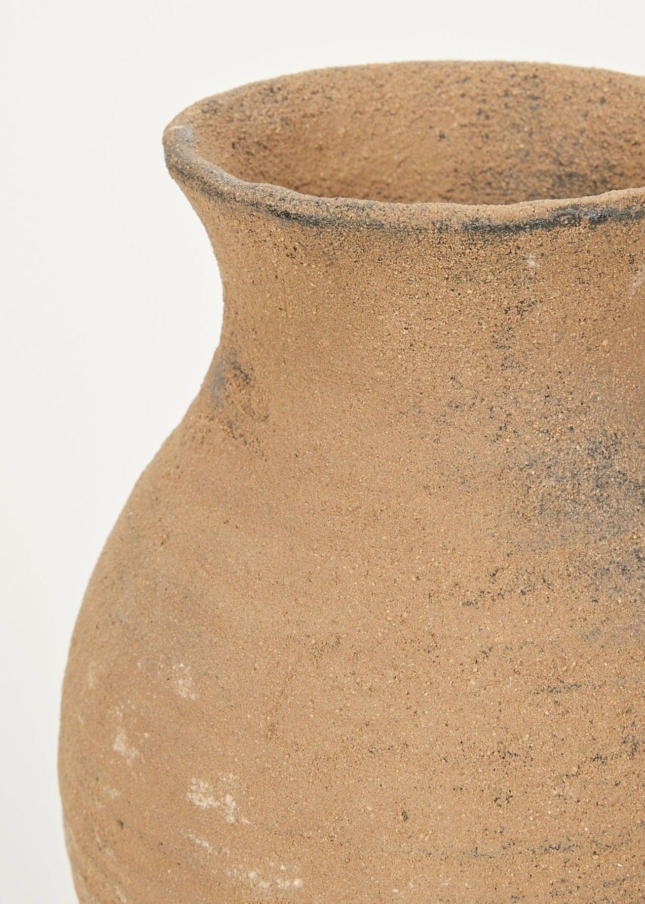 Jitana Handmade Distressed Clay Avery Vase - 12
